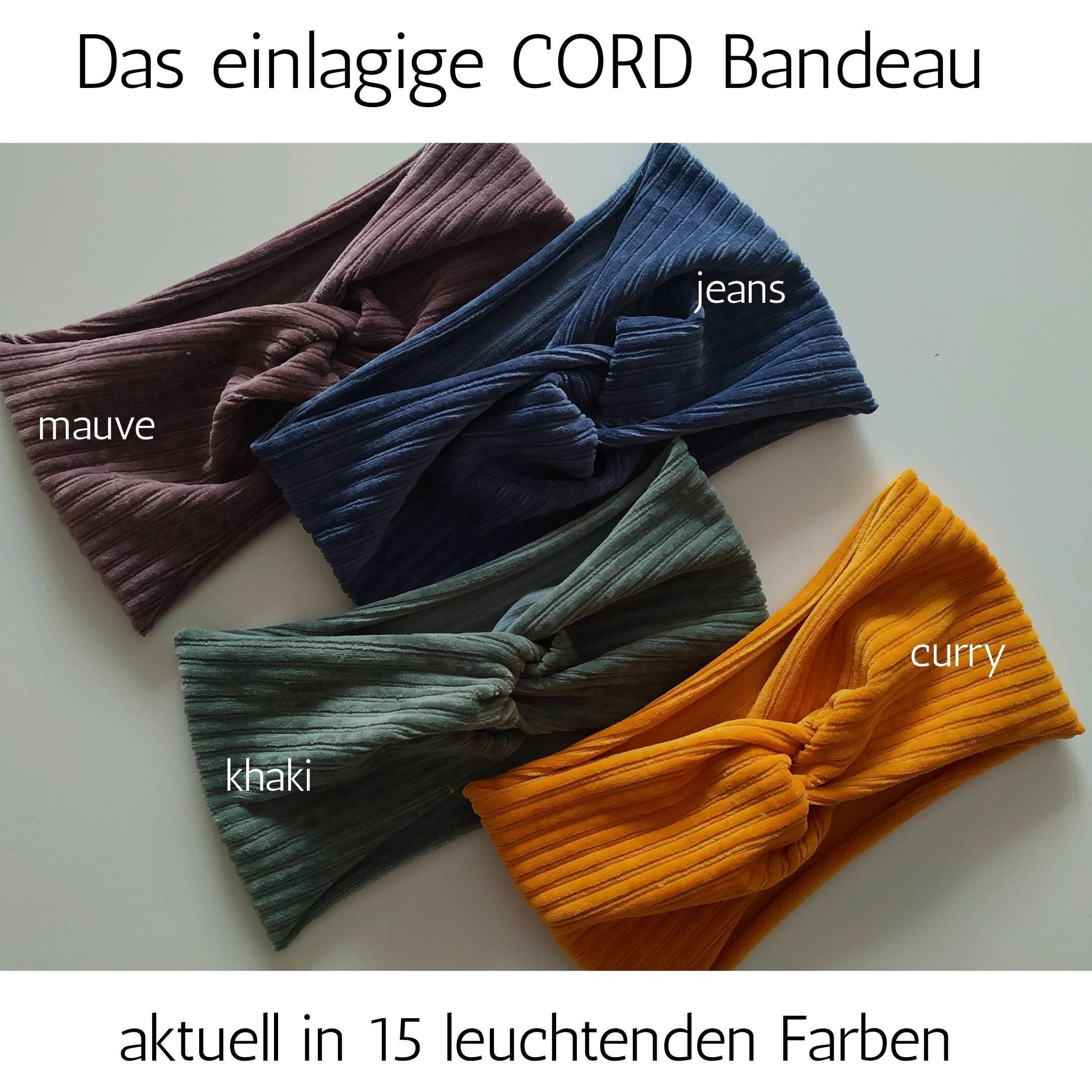CORD Bandeau Haarband einlagig
