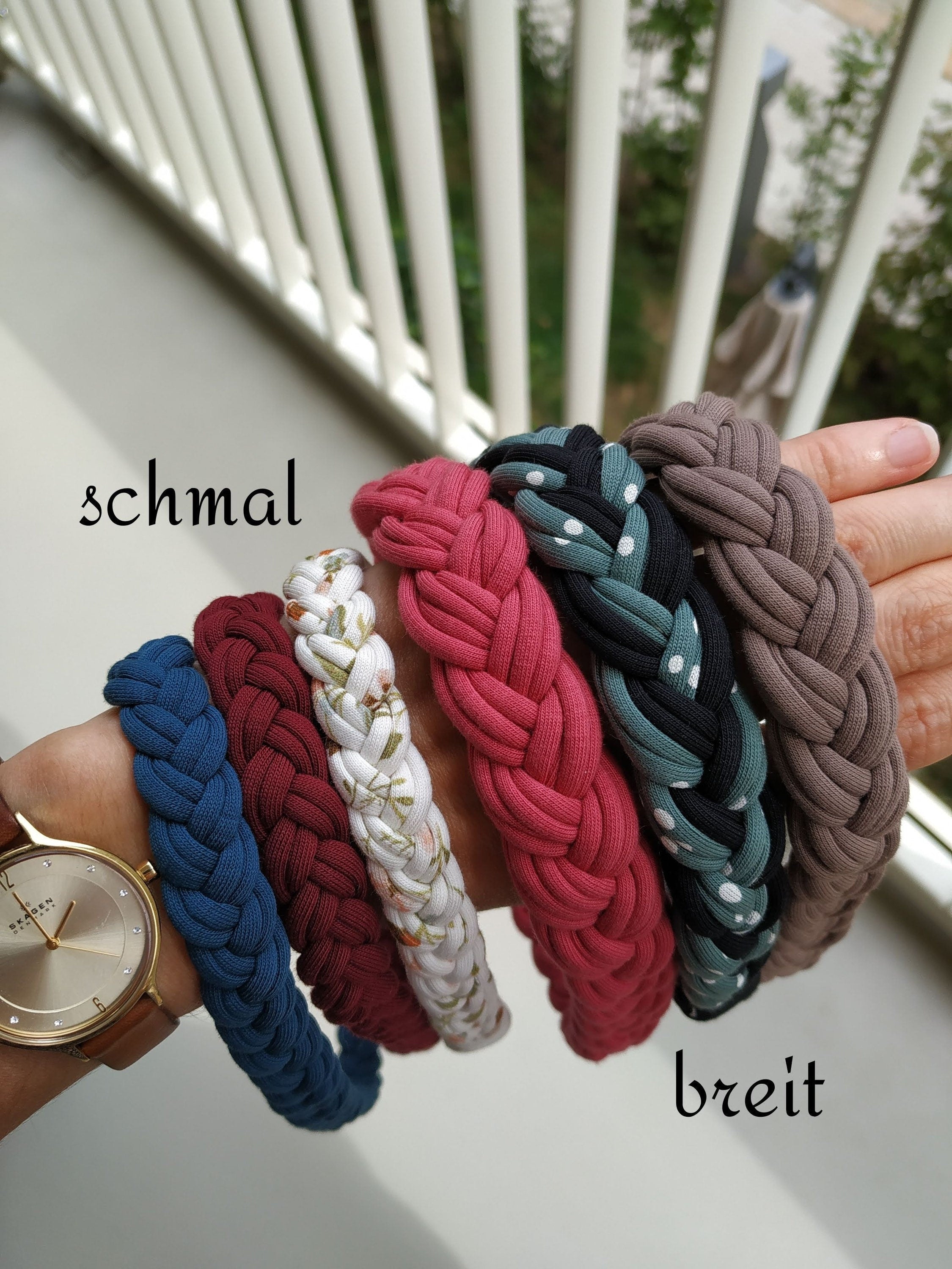 geflochtenes Haarband in 2 Breiten