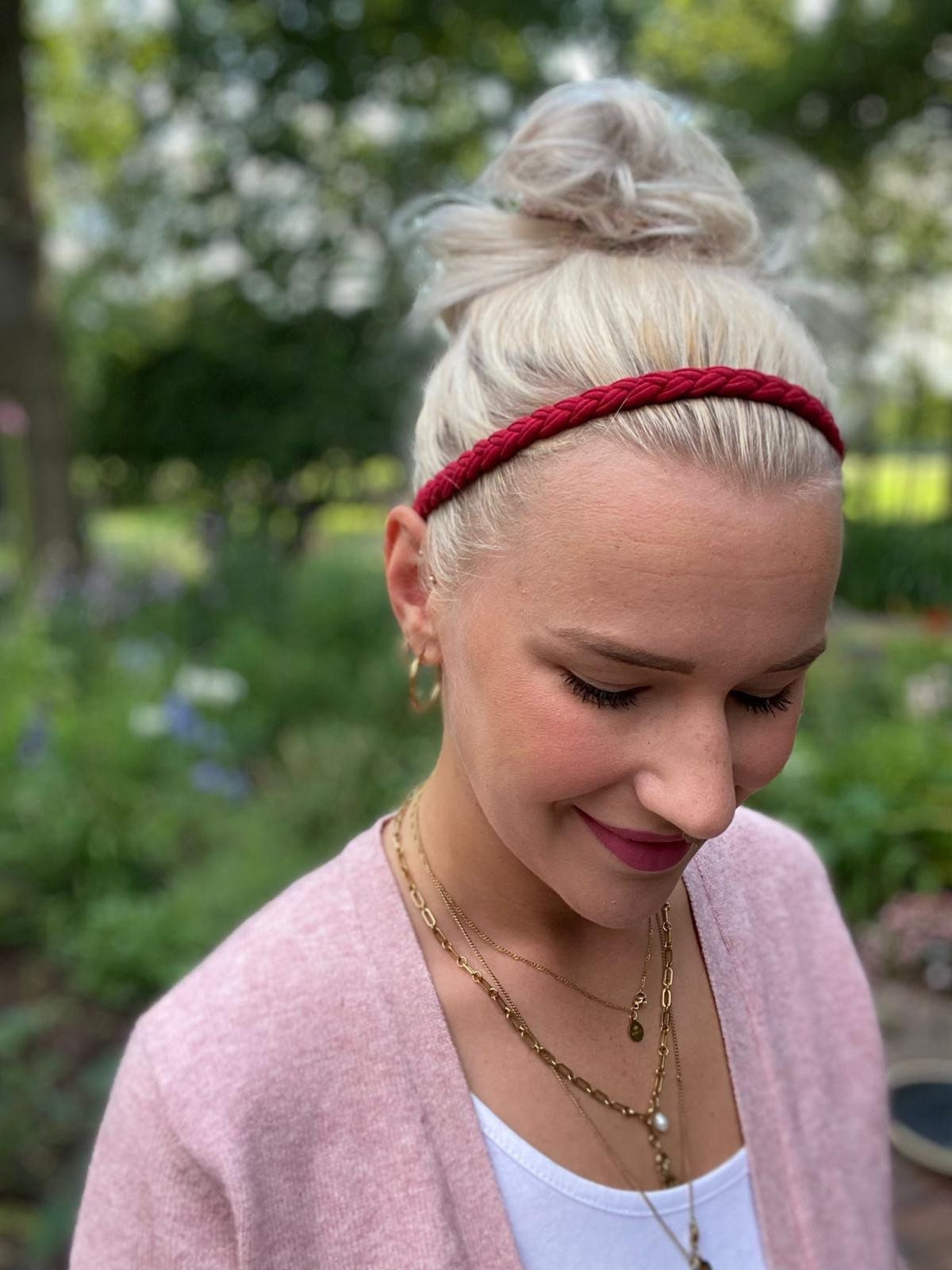 Mini geflochtenes Haarband – handgeflochten, dehnbar & bequem