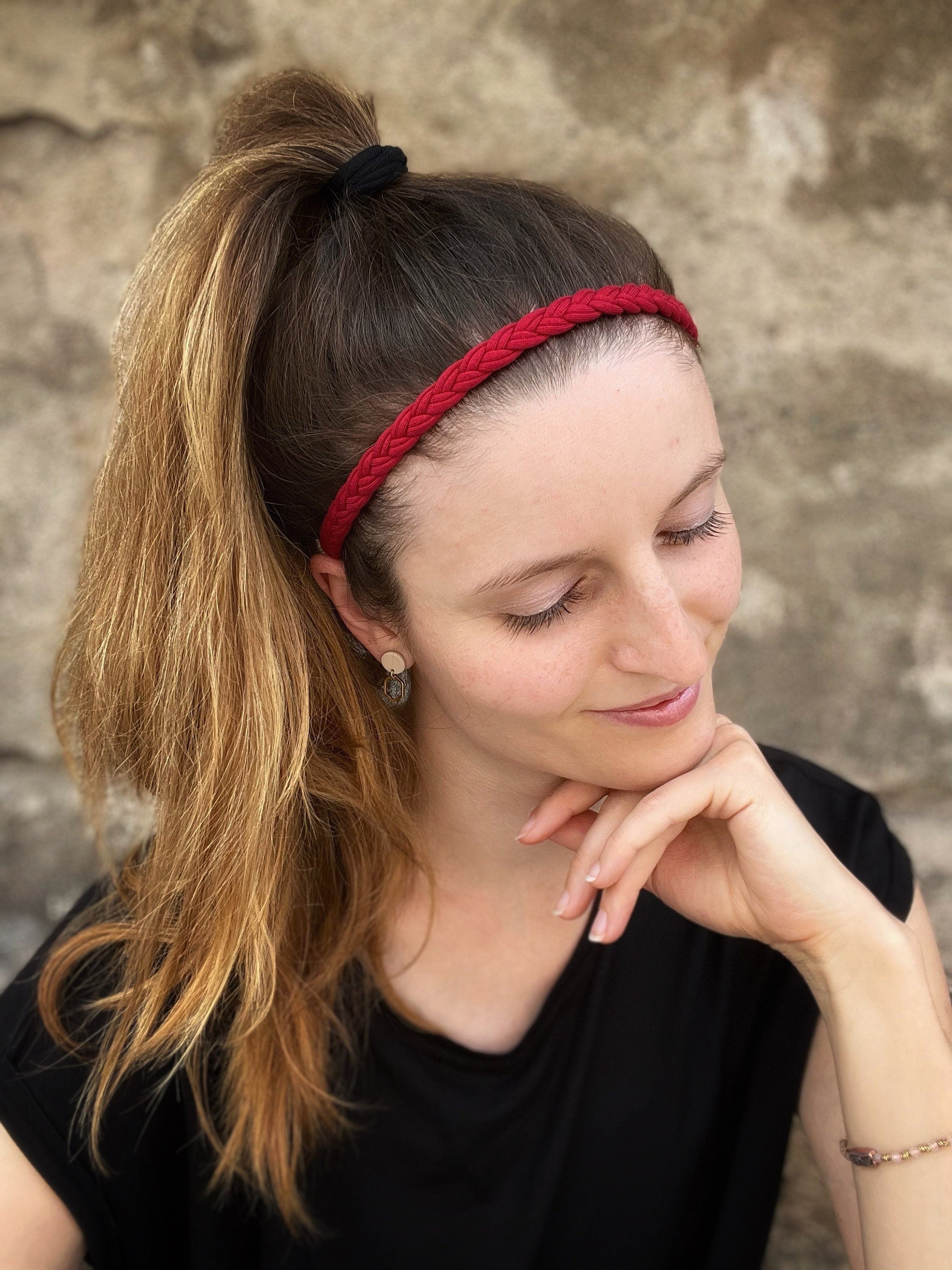 Mini geflochtenes Haarband – handgeflochten, dehnbar & bequem