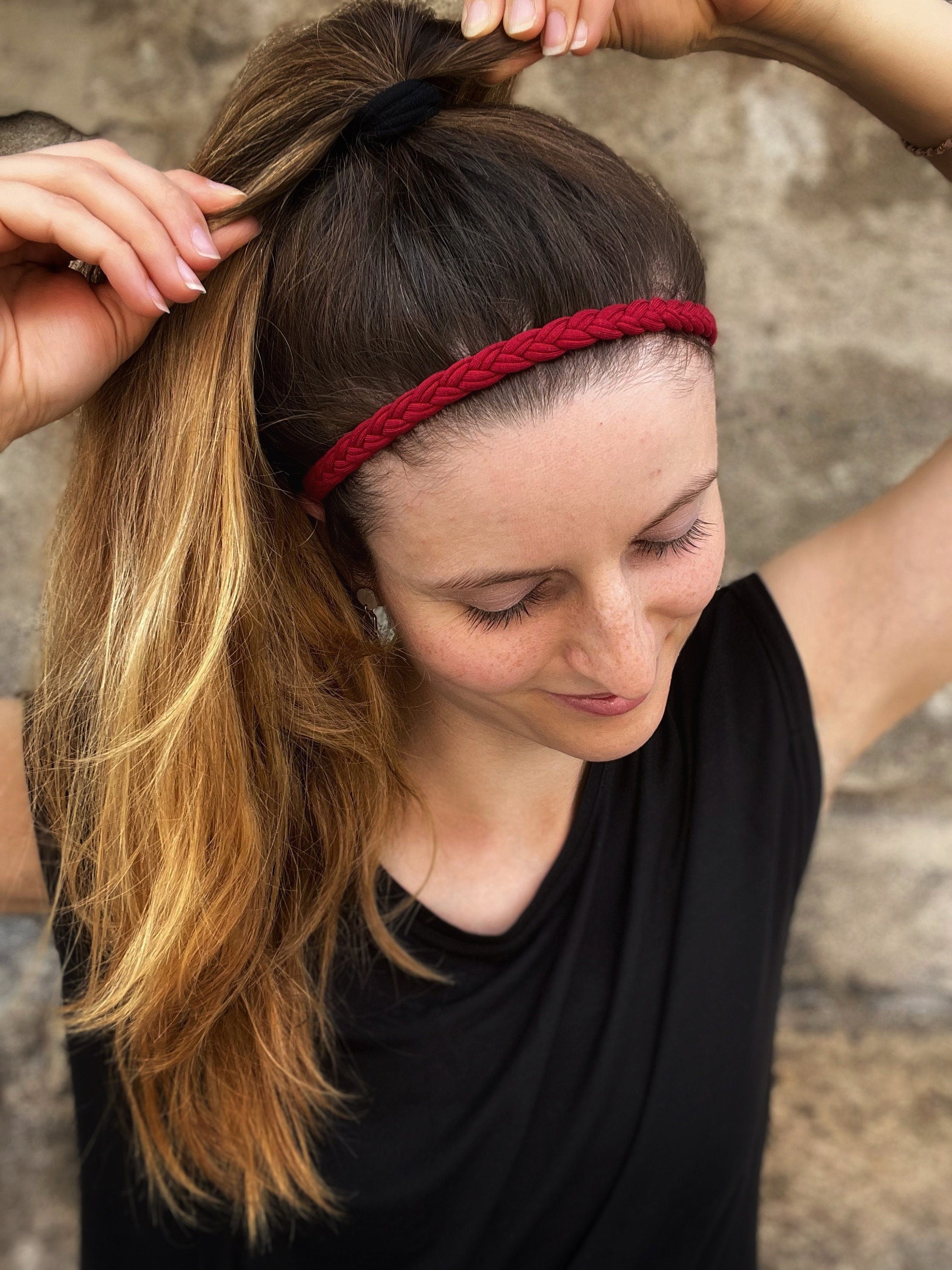 Mini geflochtenes Haarband – handgeflochten, dehnbar & bequem