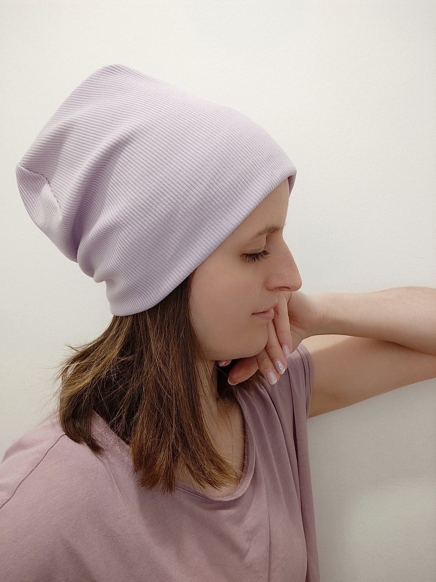 Feinstrick Slouchy Beanie Mütze
