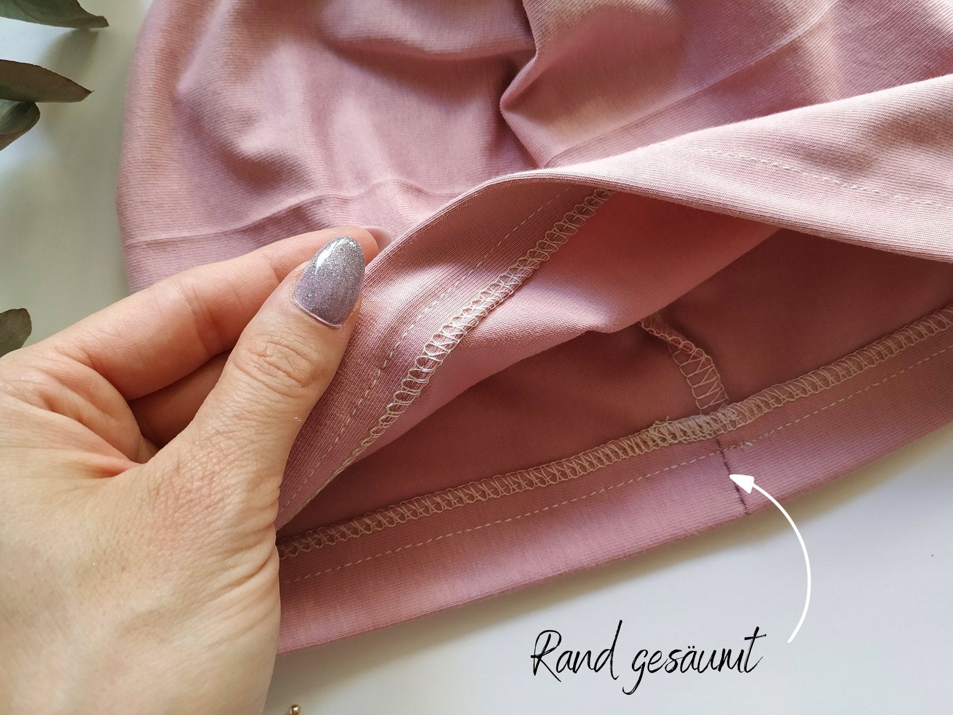 Jersey Mütze - gesäumt