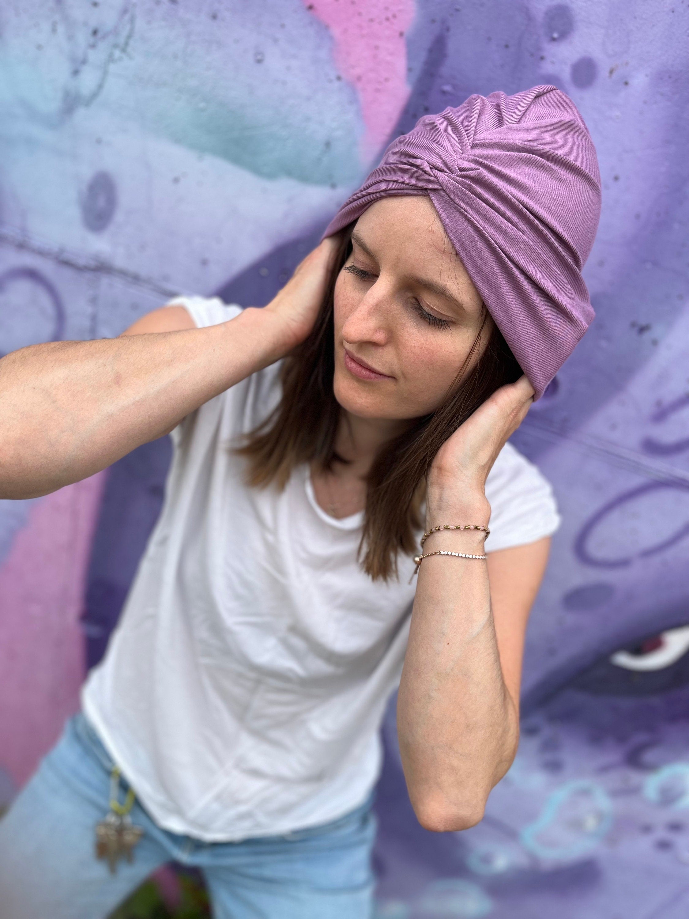Bambus Twist-Turban-Mütze – weich & flexibel, Chemo geeignet