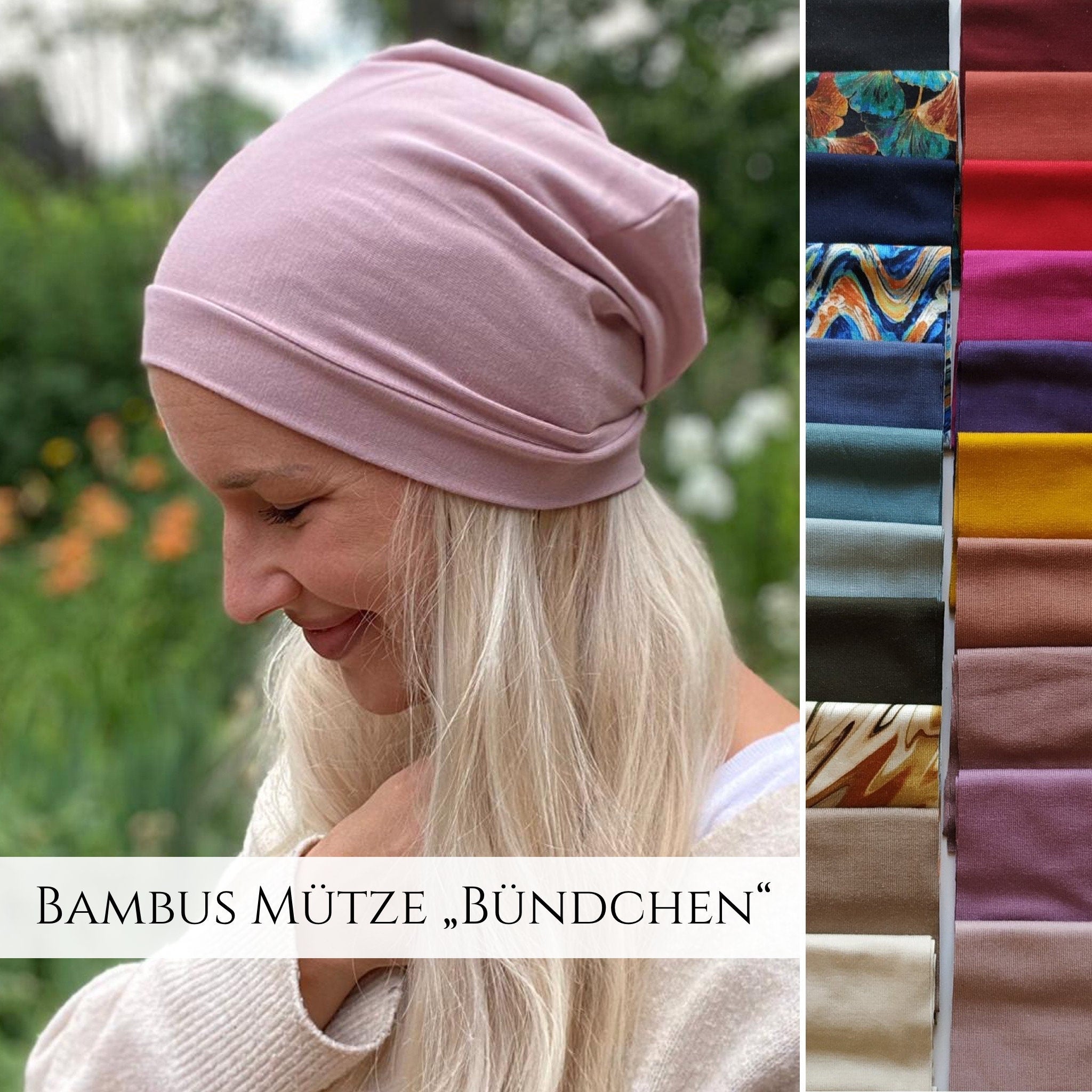 Bambus Mütze MIT Bündchen - Chemomütze