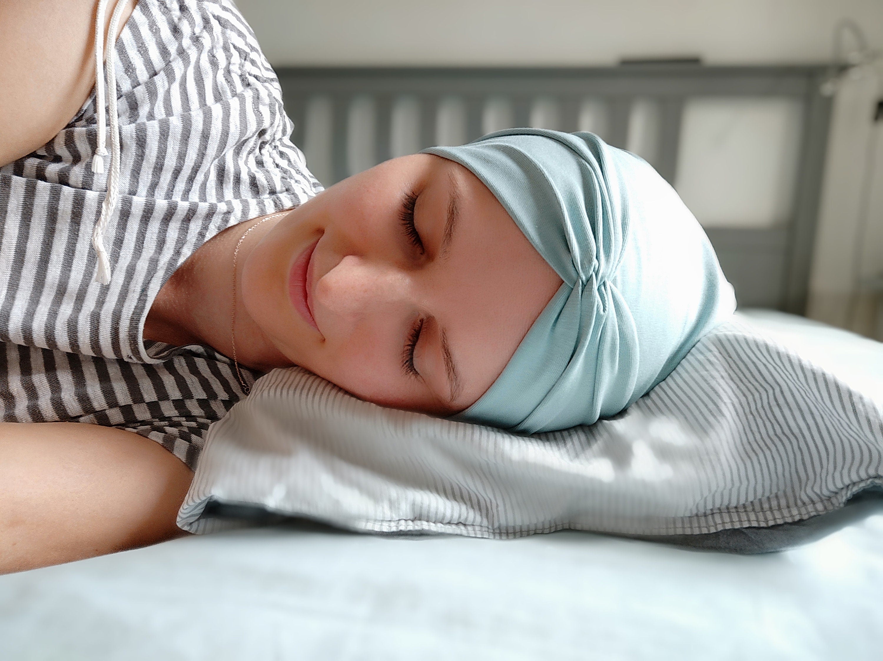 2-teiliges SET Beanie Mütze & Twist Haarband - beides einlagig