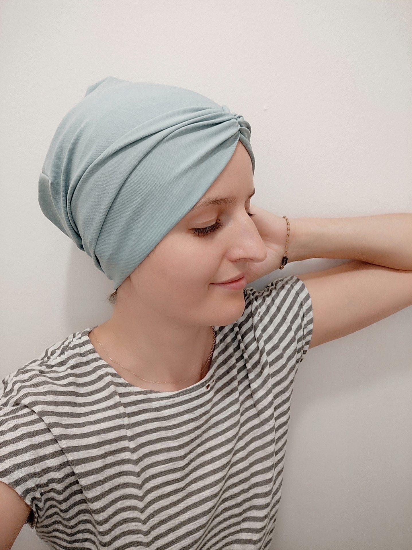 2-teiliges SET Beanie Mütze & Twist Haarband - beides einlagig