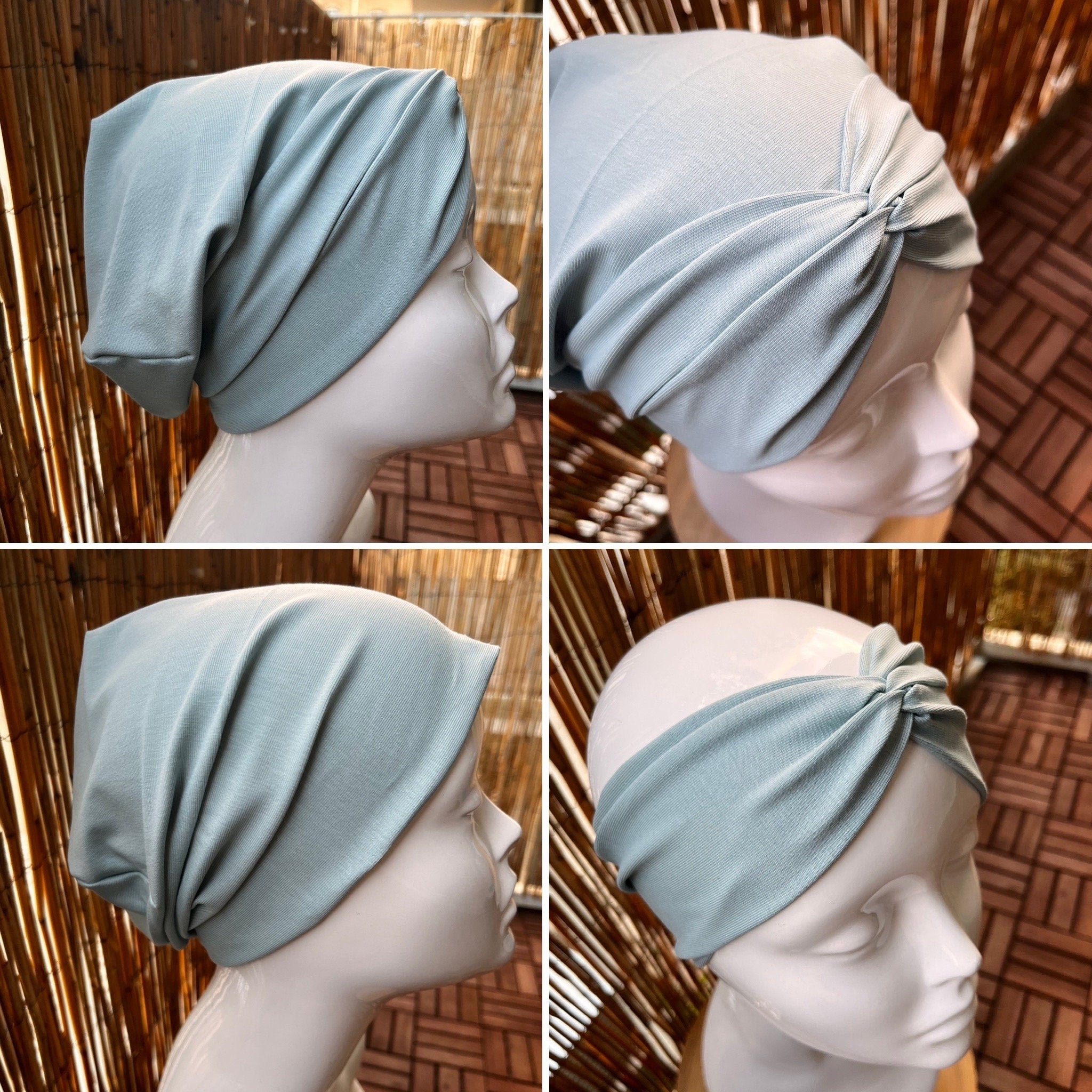 2-teiliges SET Beanie Mütze & Twist Haarband - beides einlagig