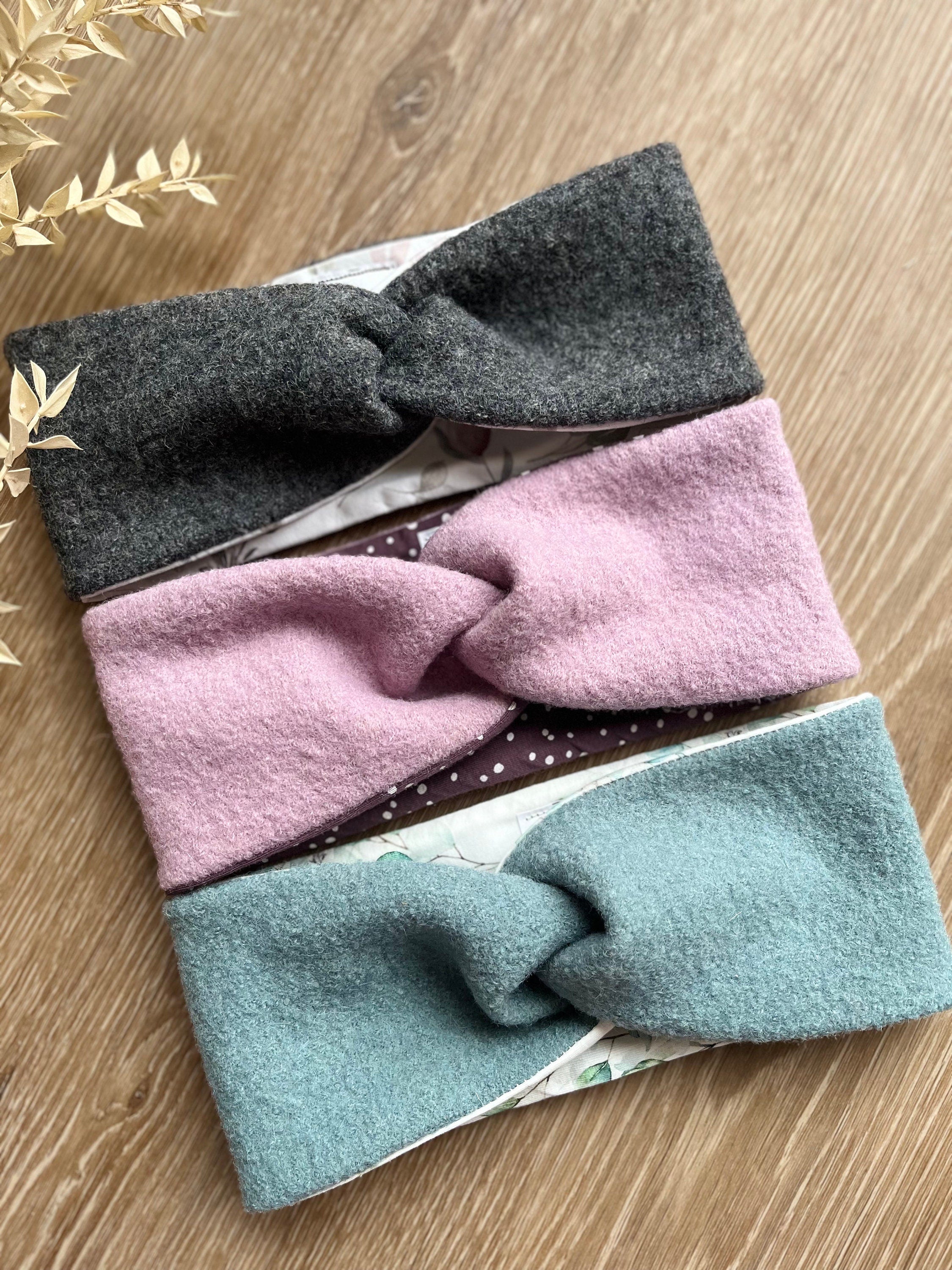 2-farbiges Wollwalk Stirnband