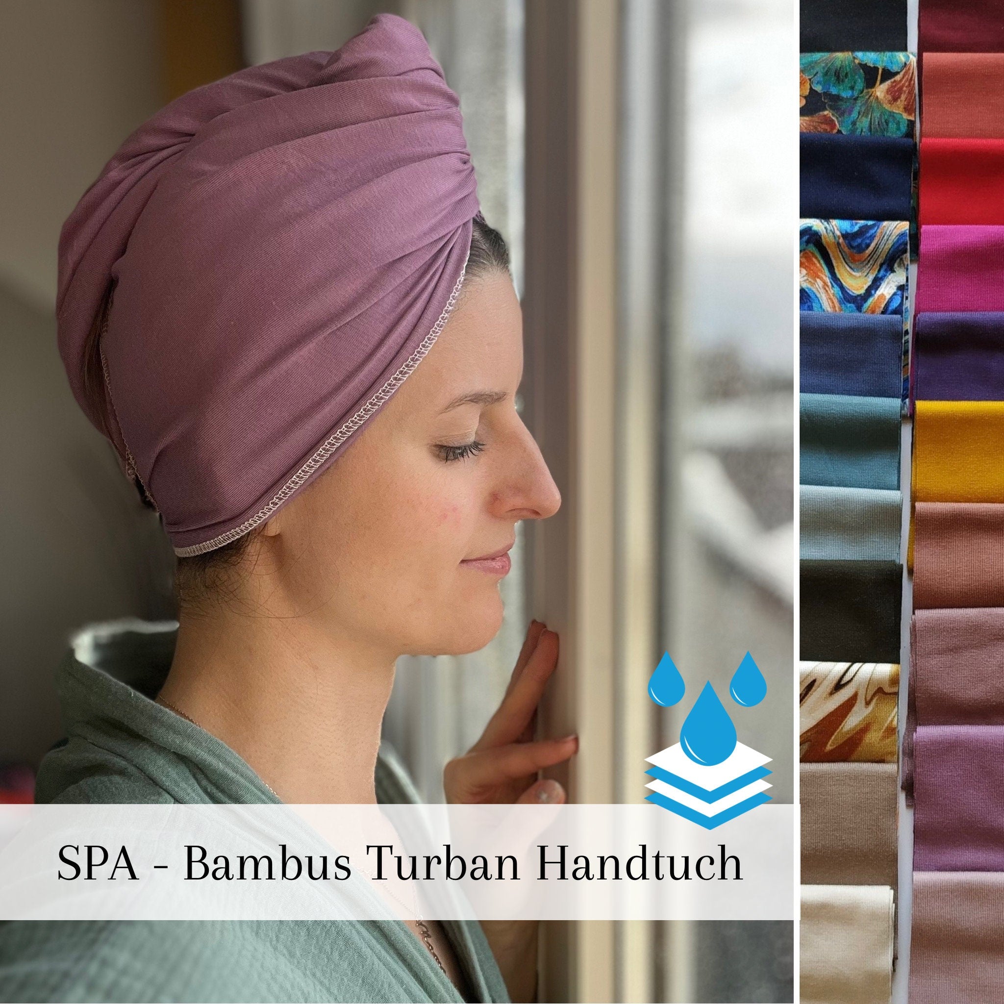 Bambus Turban-Handtuch – sanft & pflegend, ideal zum Haare-Plopping