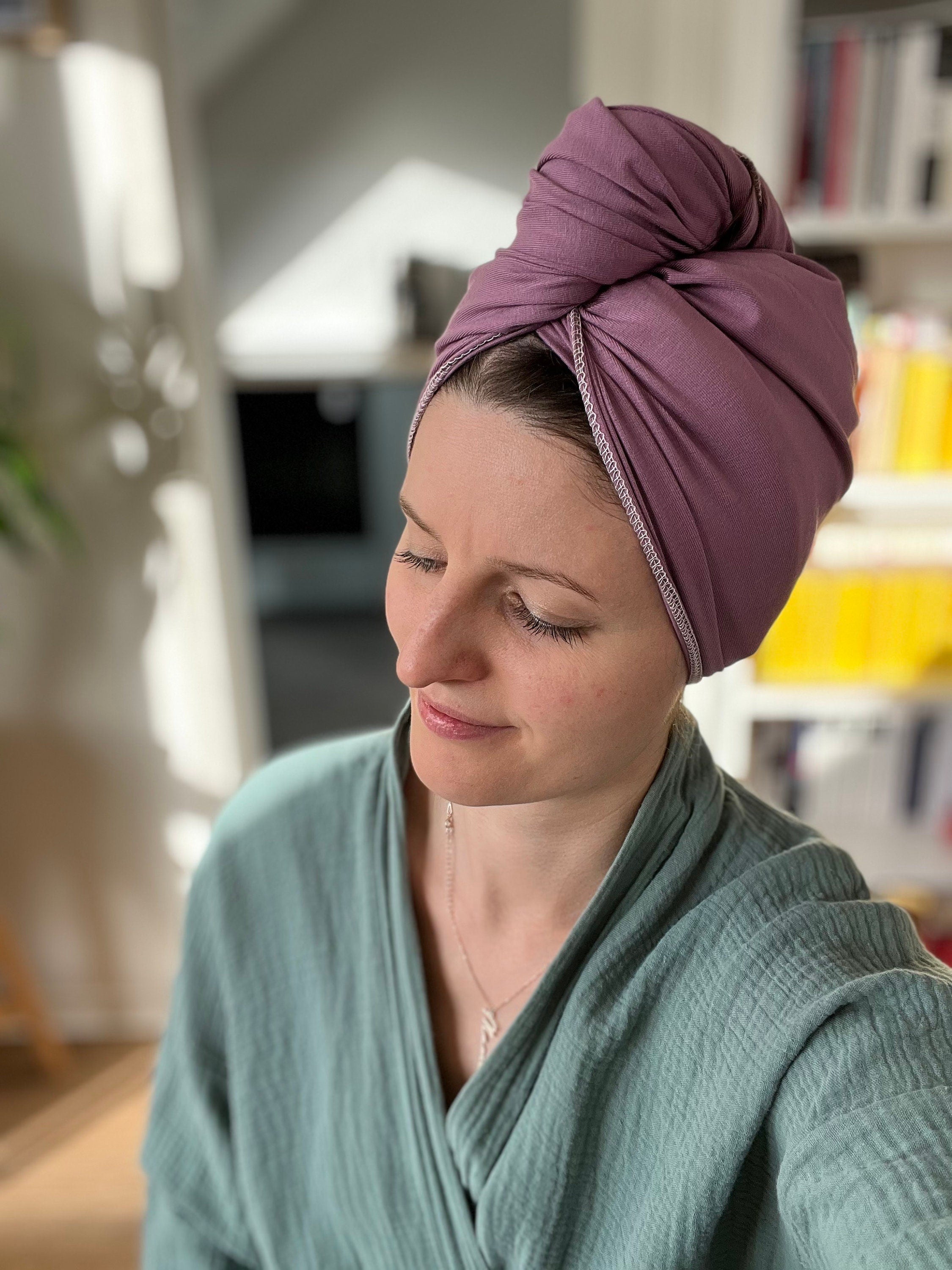 Bambus Turban-Handtuch – sanft & pflegend, ideal zum Haare-Plopping