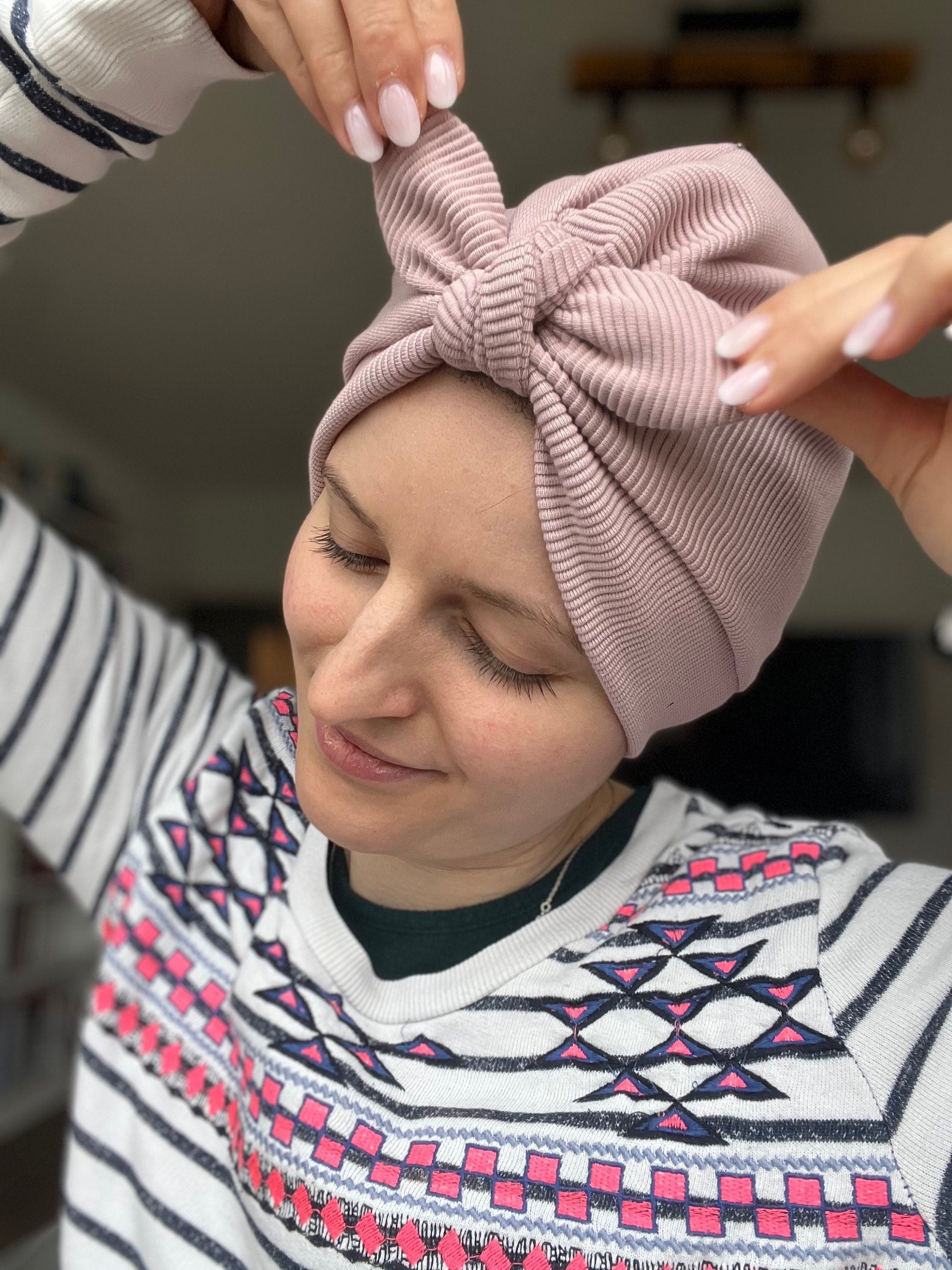 RIBB Turban Mütze mit Schleife