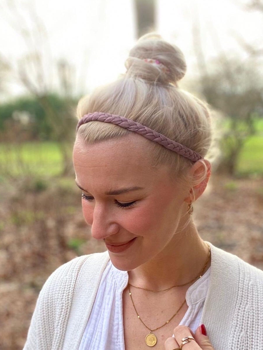 Bambus Haarband geflochten – weich & dehnbar