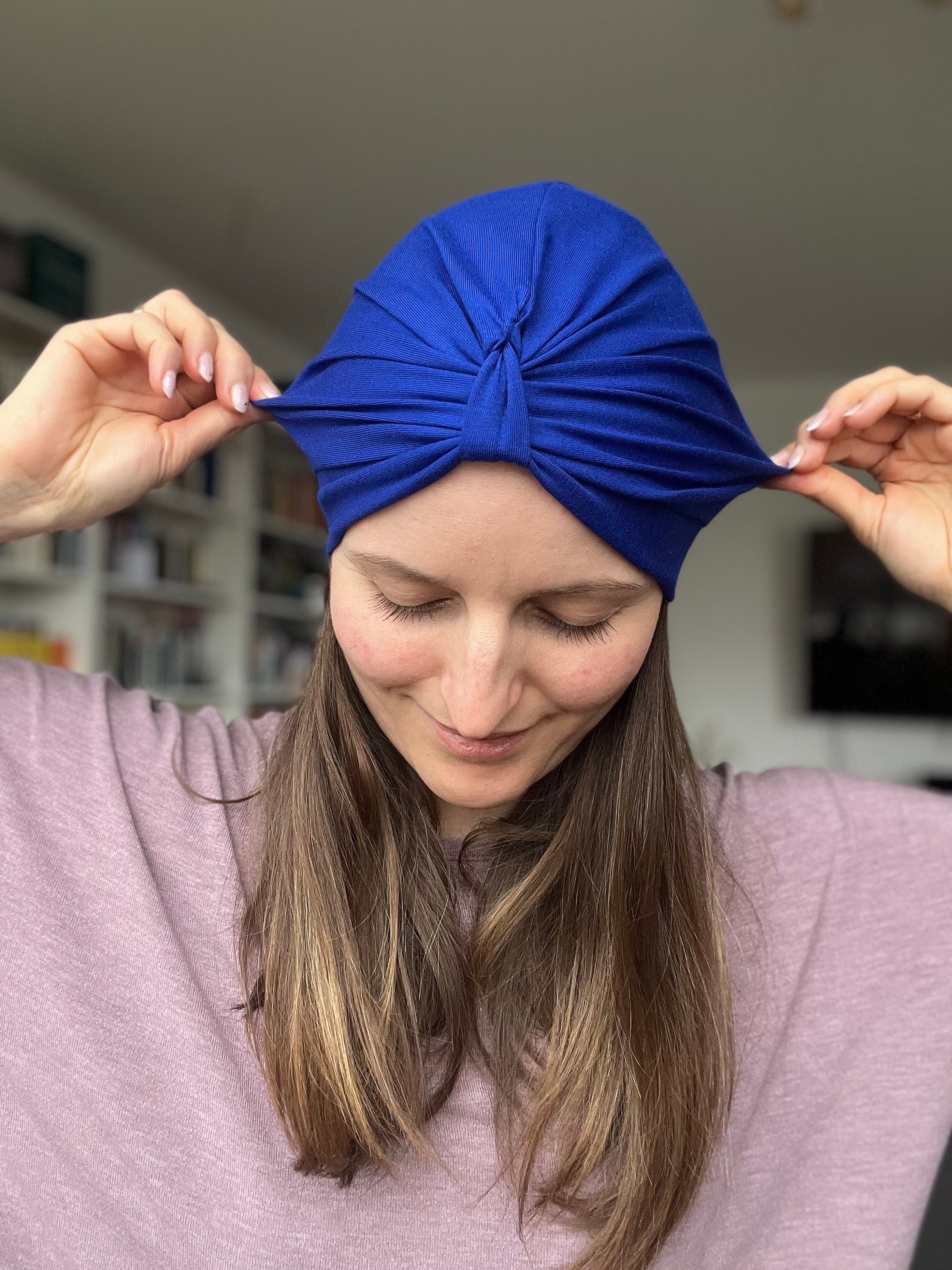 Klassische Bambus Turban Mütze mit Bündchen