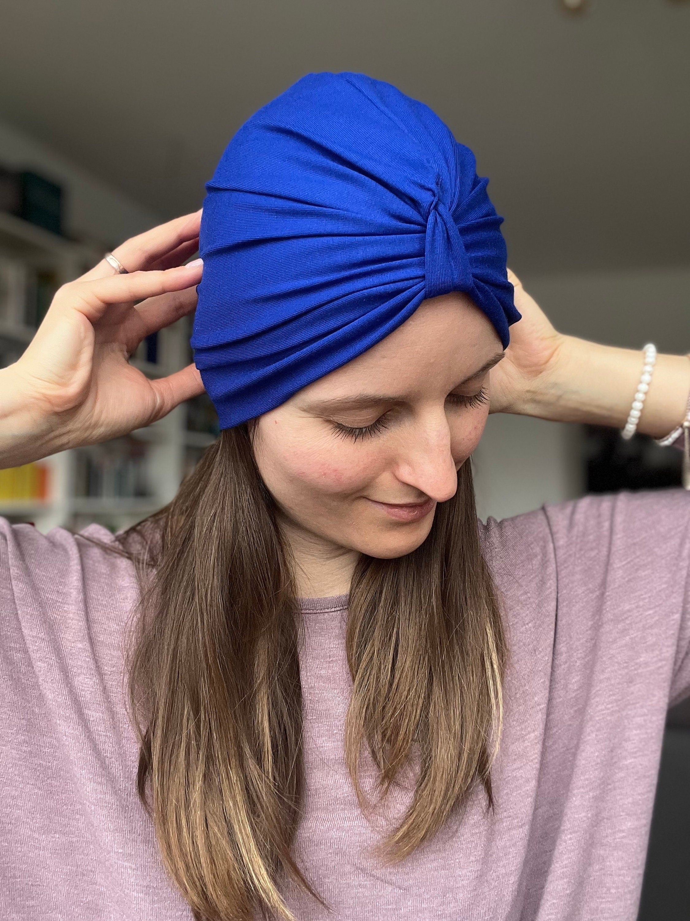Klassische Bambus Turban Mütze mit Bündchen