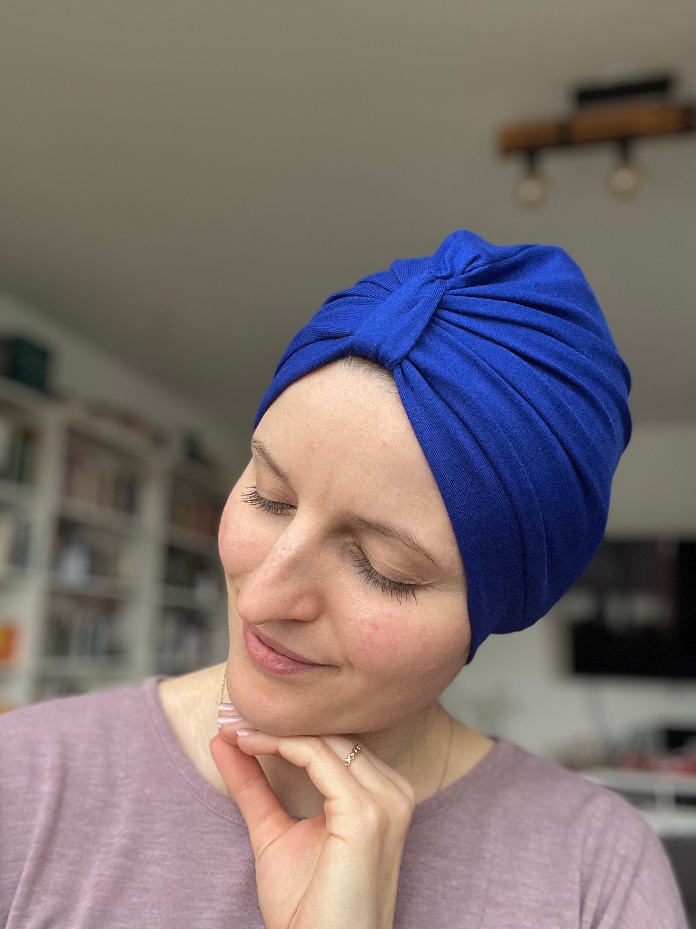 Klassische Bambus Turban Mütze mit Bündchen