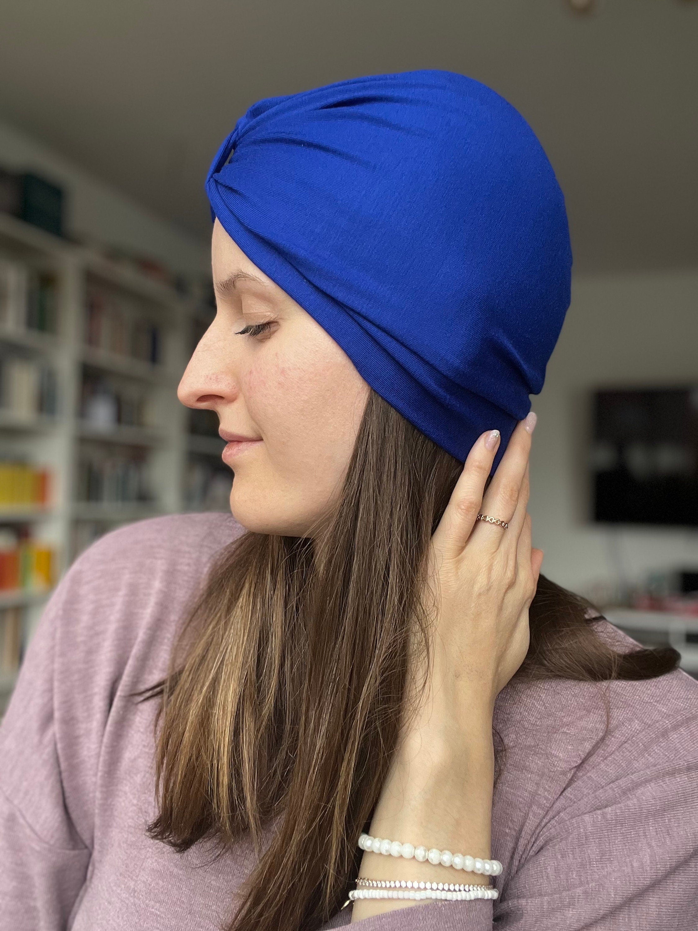 Klassische Bambus Turban Mütze mit Bündchen