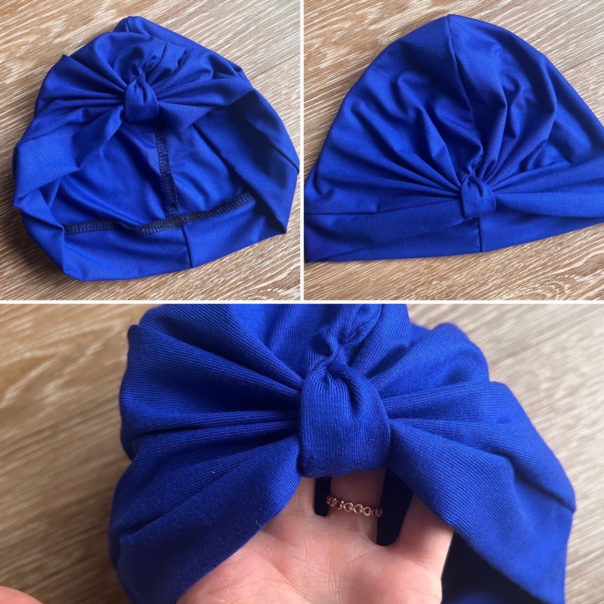 Klassische Bambus Turban Mütze mit Bündchen