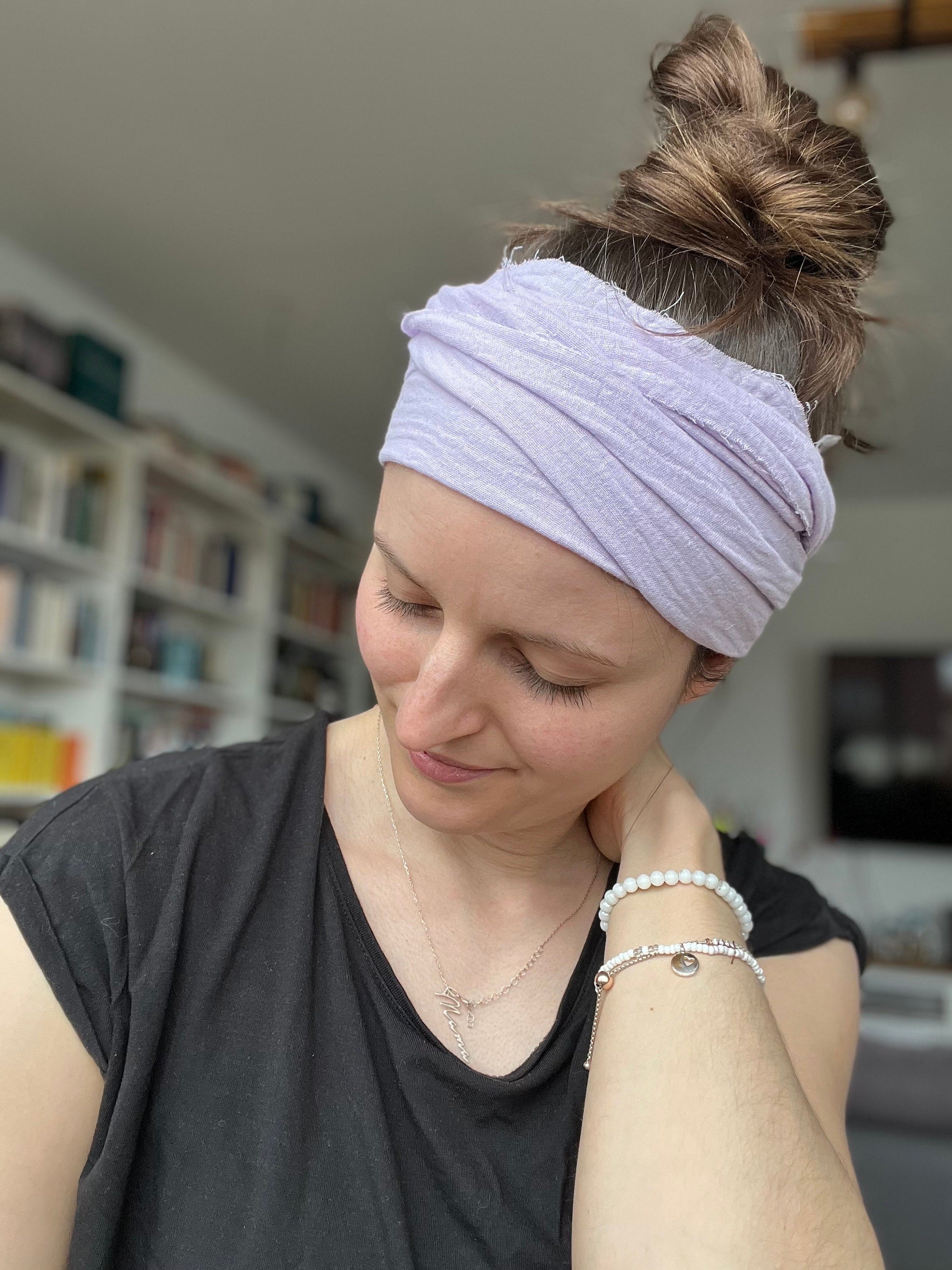 Musselin Cut Binde Haarband – nahtlos & bequem