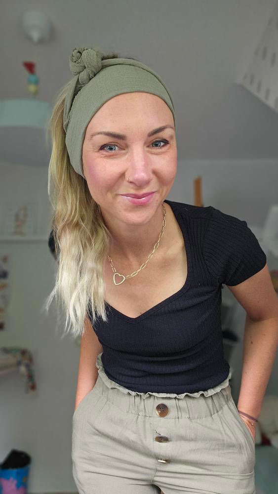 Musselin Cut Binde Haarband – nahtlos & bequem