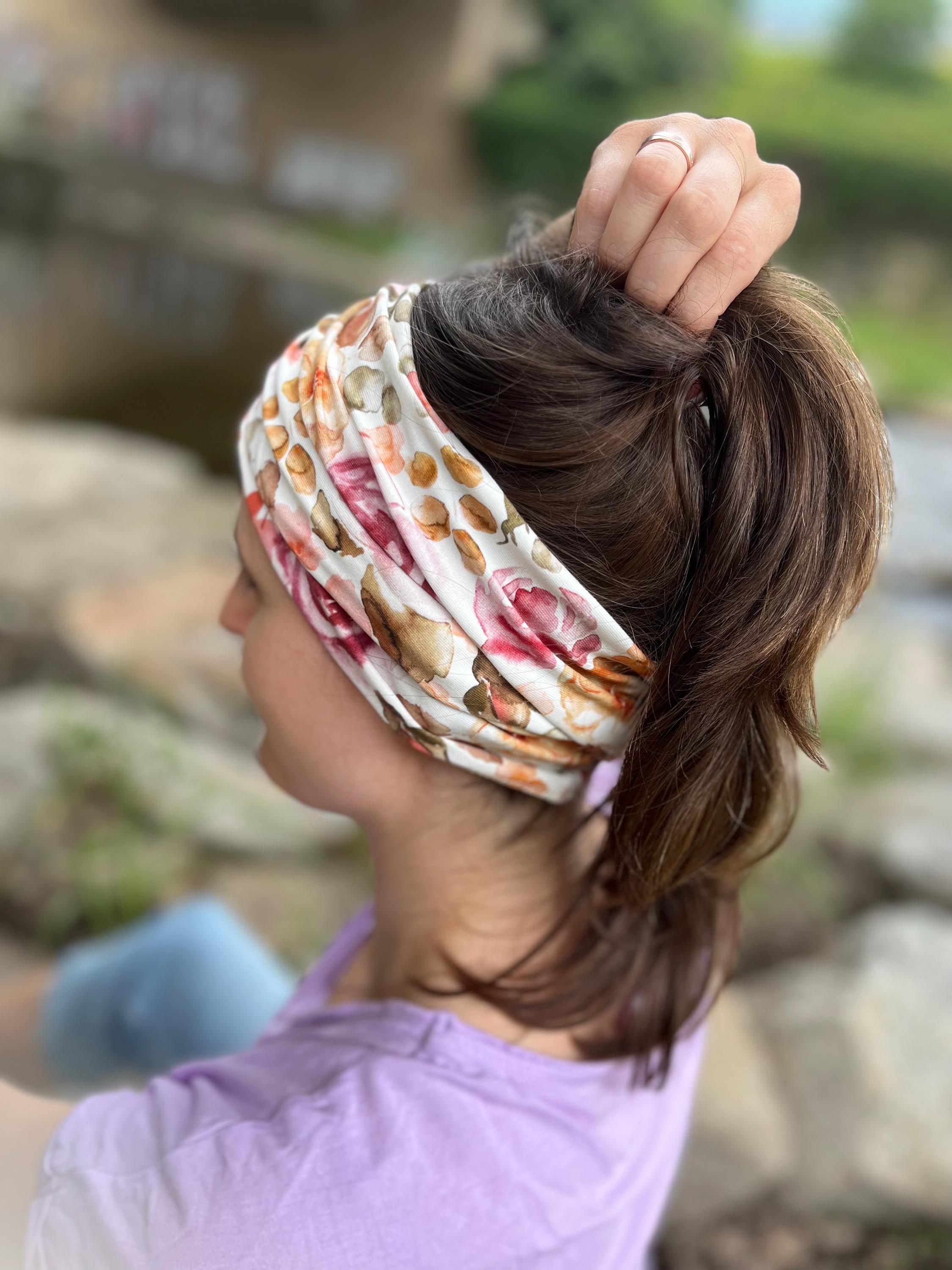 Haarband Loop Tuch abgesteppt