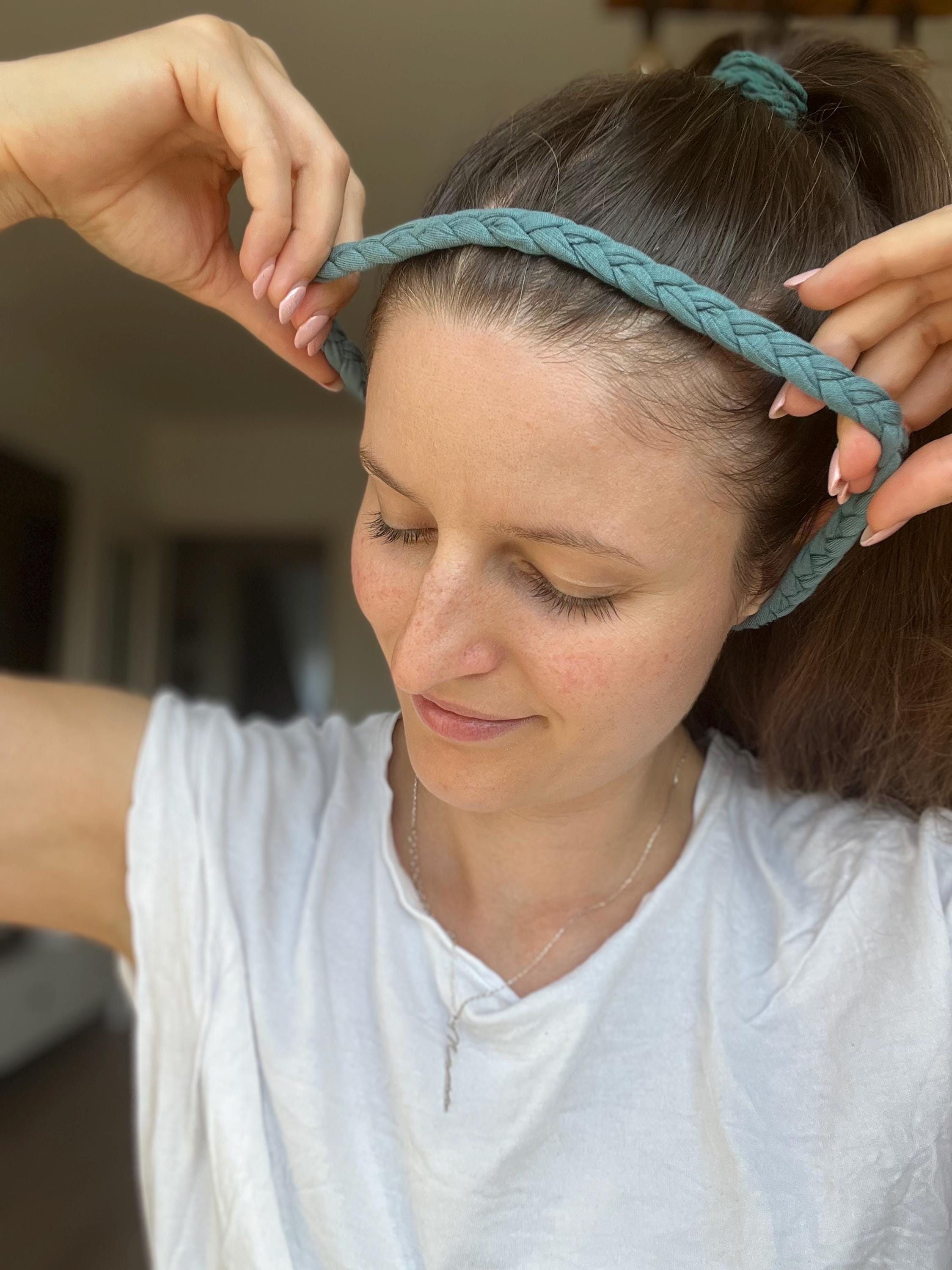 Bambus Haarband geflochten – weich & dehnbar