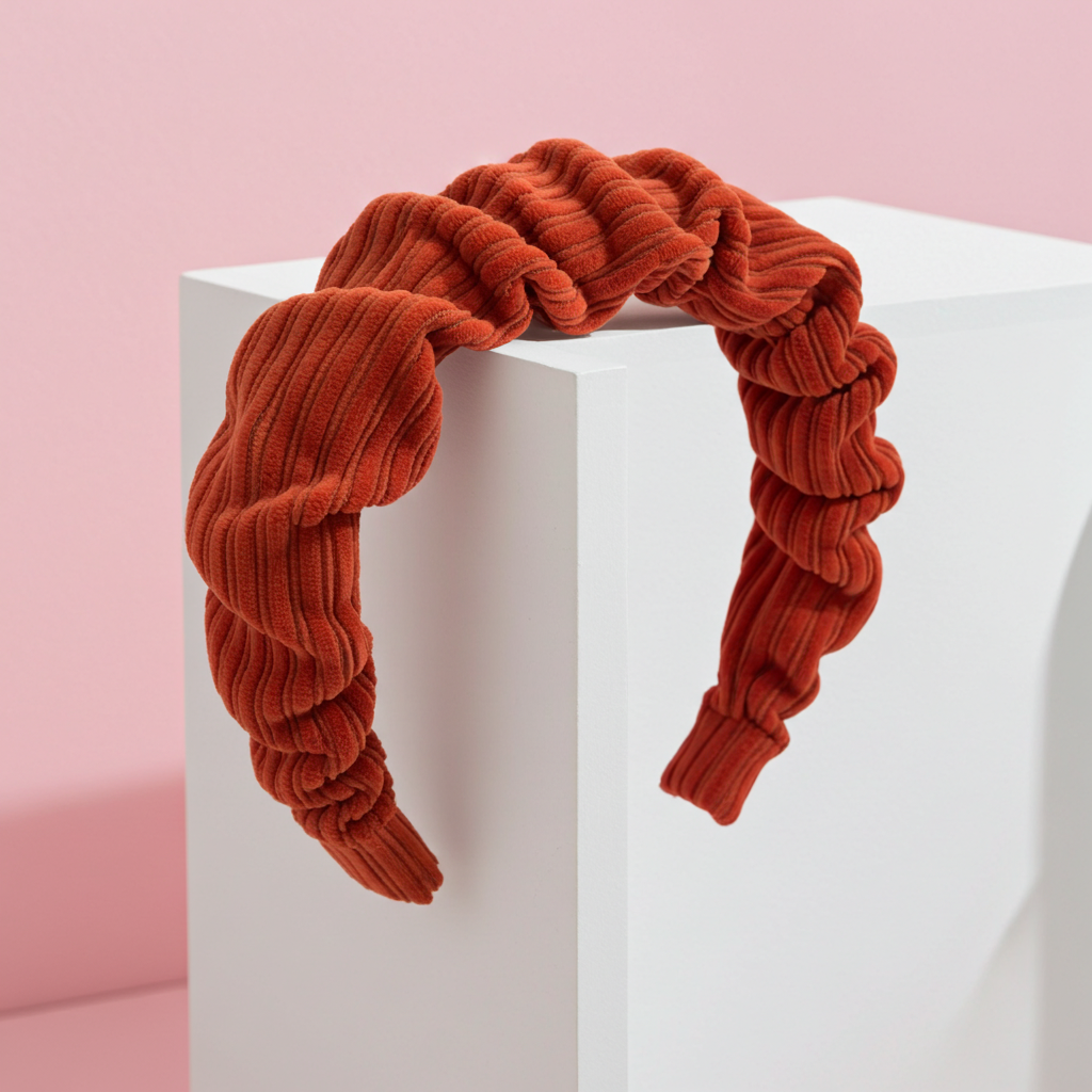 Cord Haarreifen gerrafft in Terra