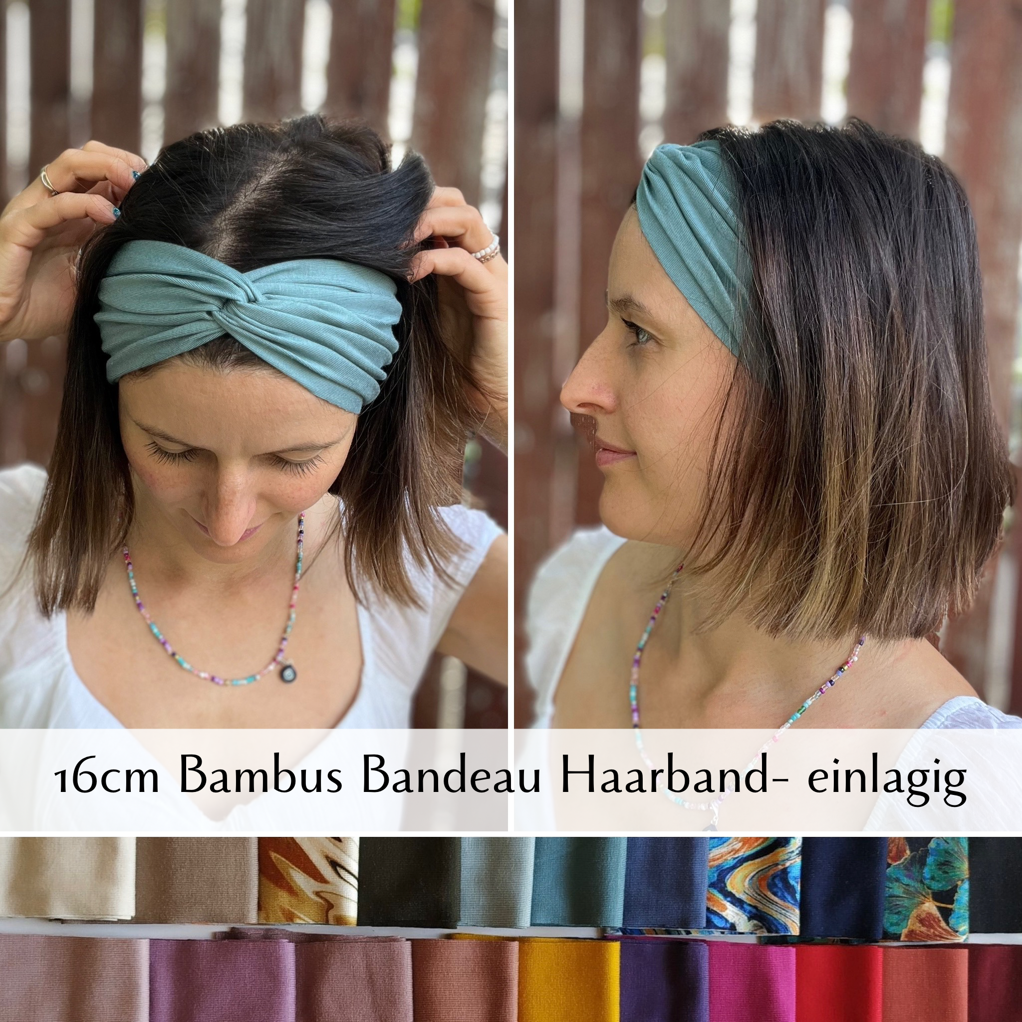 Neu-> Bambus Bandeau Haarband in 16cm