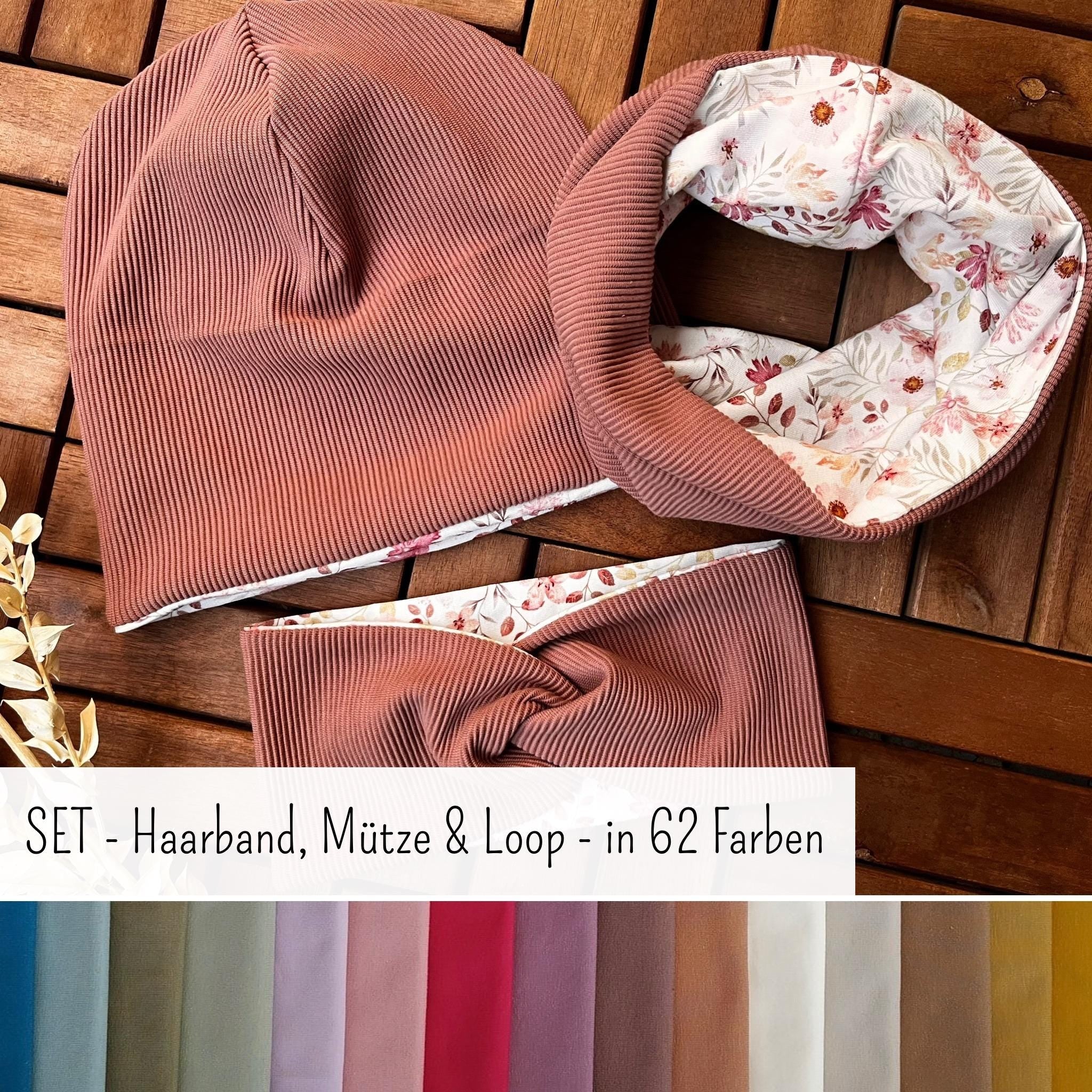 Wendemütze, Loop & Haarband