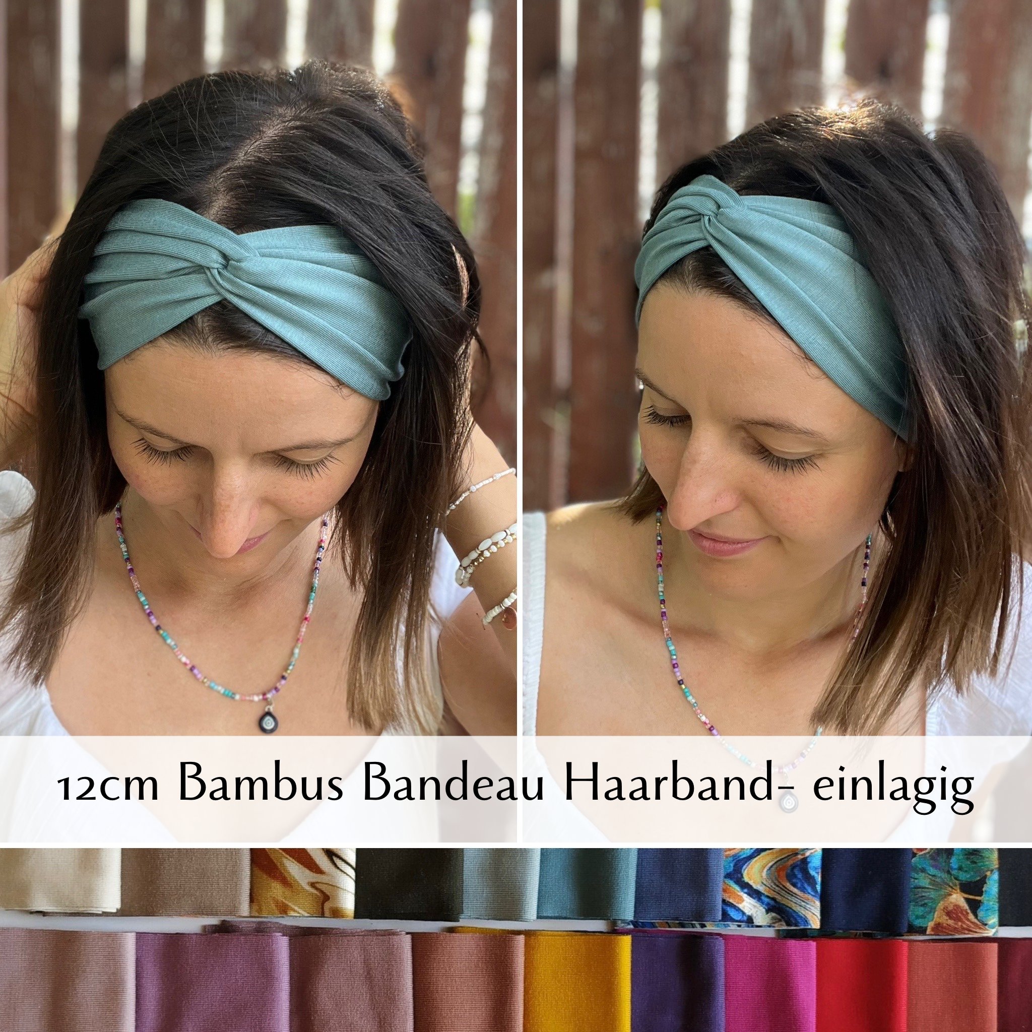 Neu-> Bambus Bandeau Haarband in 12cm
