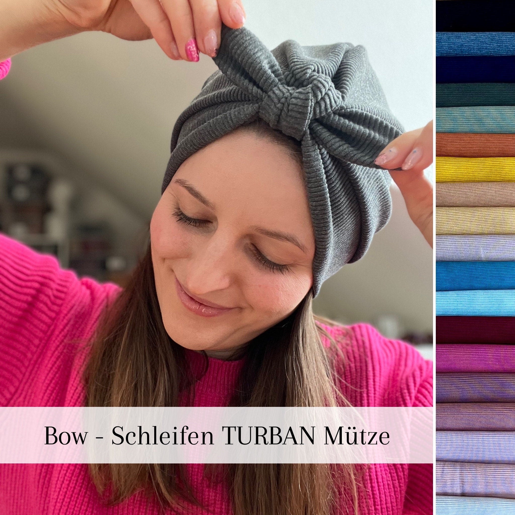 RIBB Turban Mütze mit Schleife