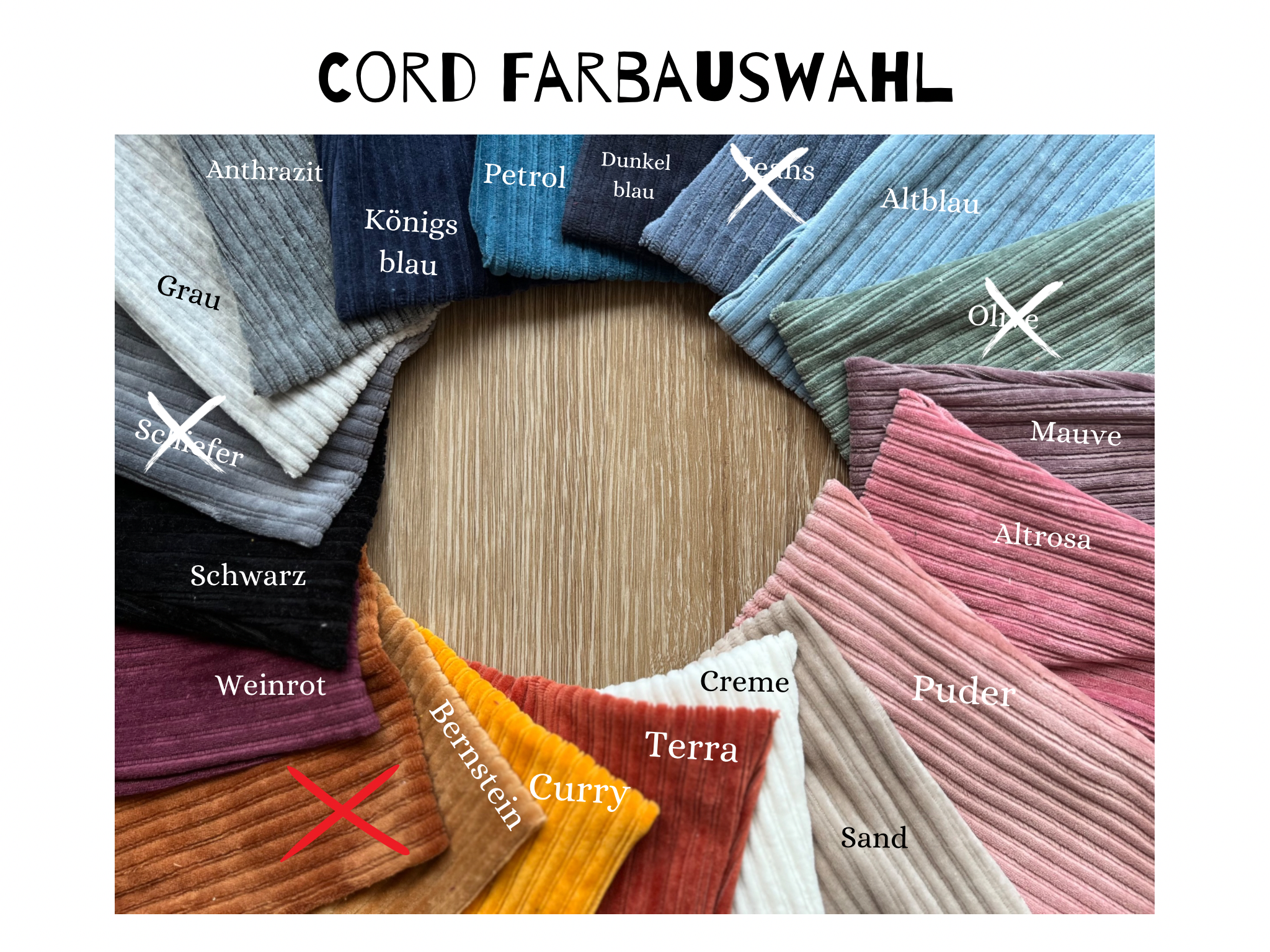 CORD Bandeau Haarband einlagig