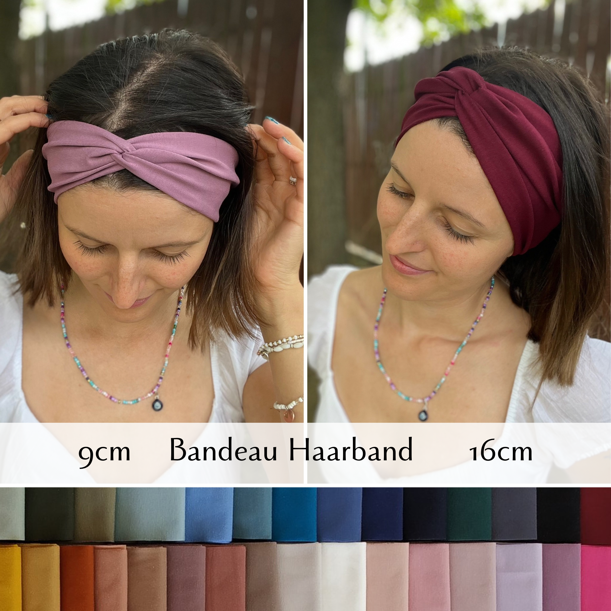 Neu-> BANDEAU Haarband in 9cm & 16cm