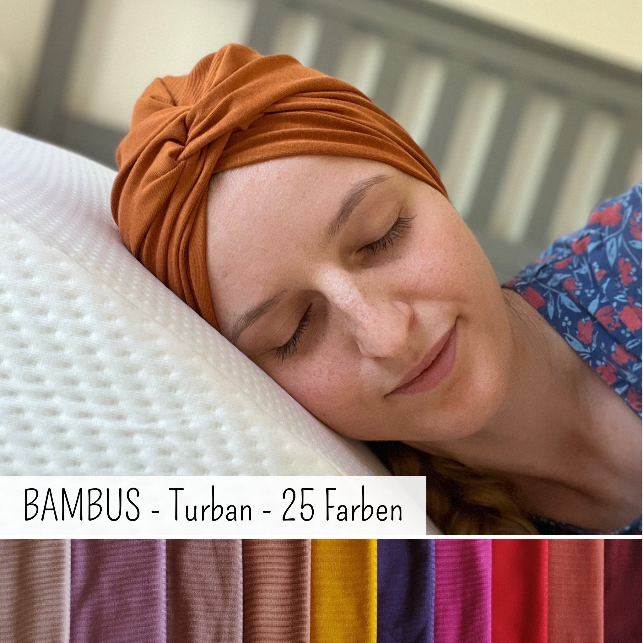 Bambus Knoten Turban Mütze