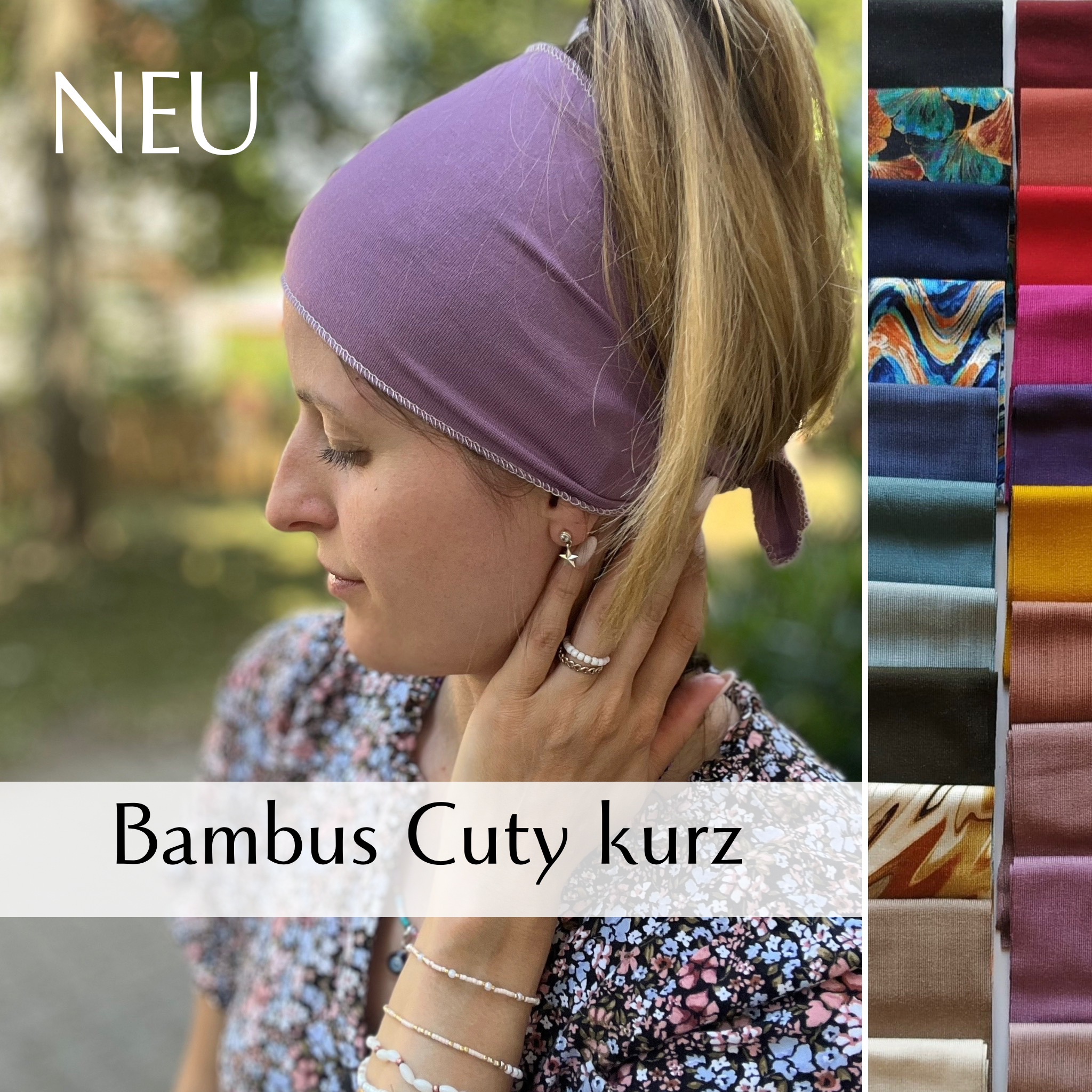kurzes CUTY Bambus Bindehaarband zum Aktionspreis