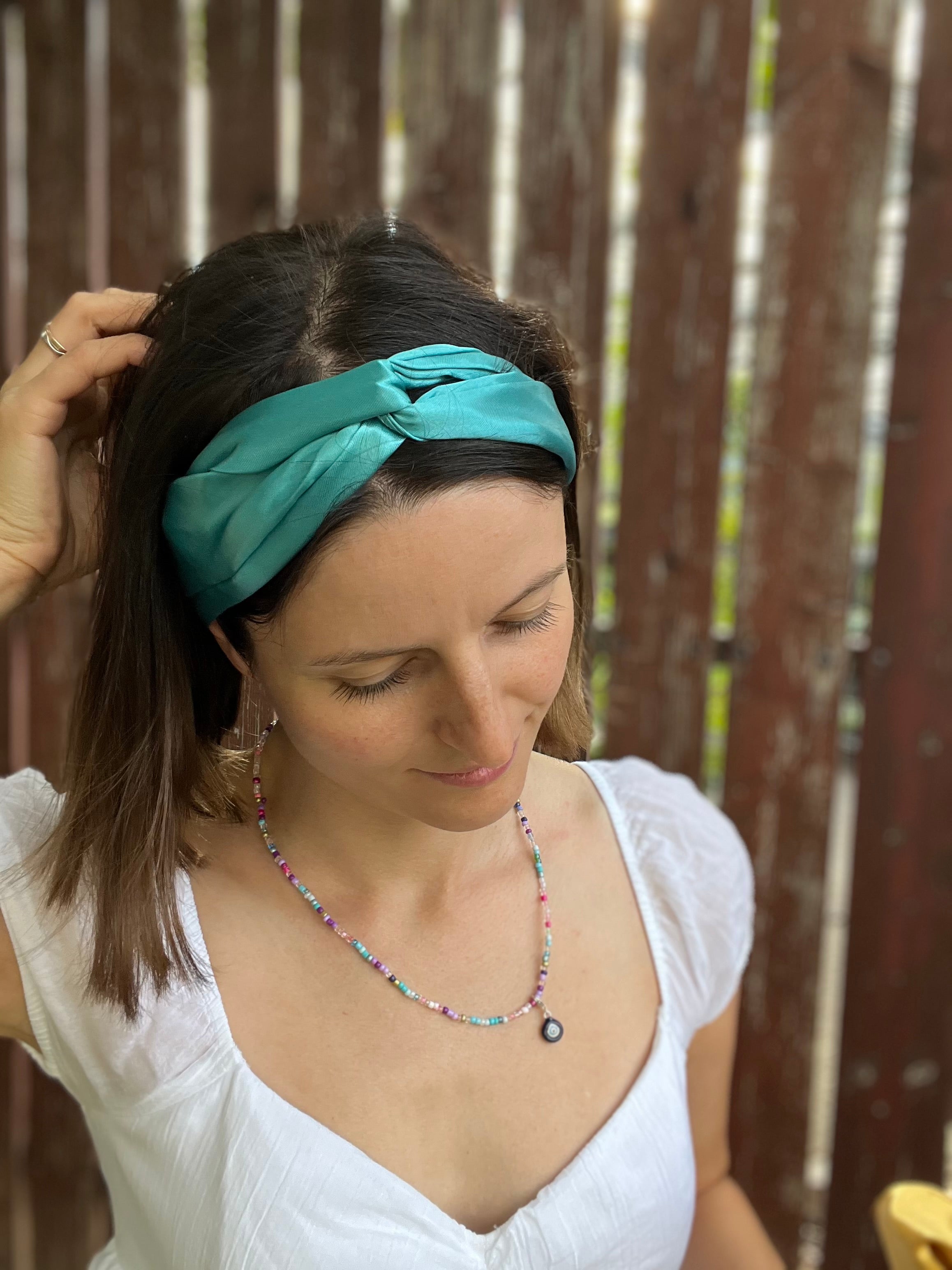 Satin Drahthaarband in 10 Farben