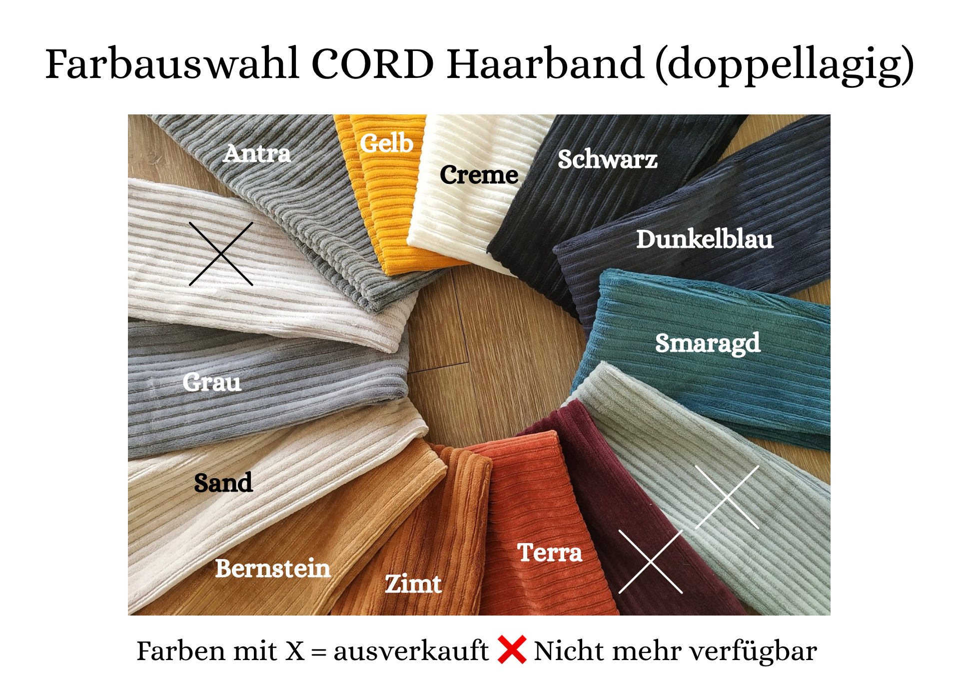 Cord Bandeau Stirnband – warm & komfortabel
