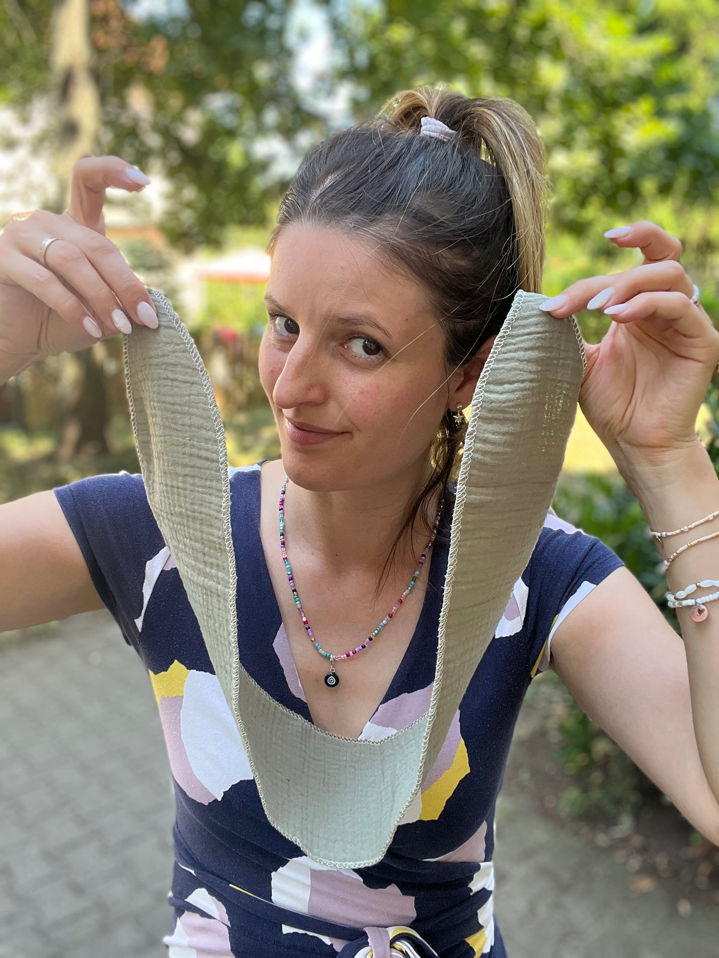 kurzes CUTY Musselin Bindehaarband zum Aktionspreis
