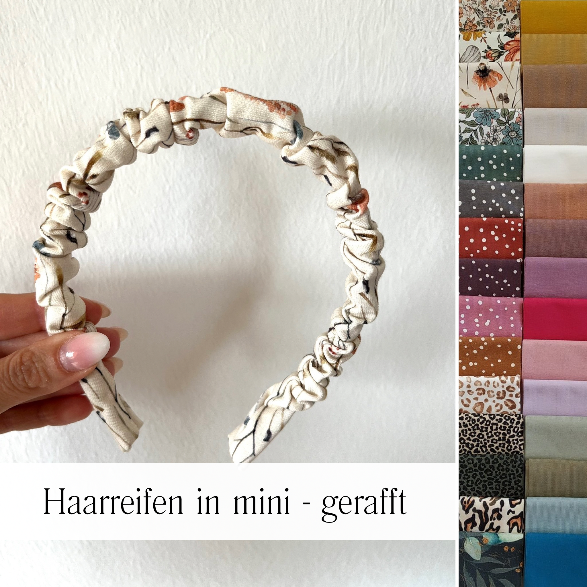 Haarreifen gerafft - mini