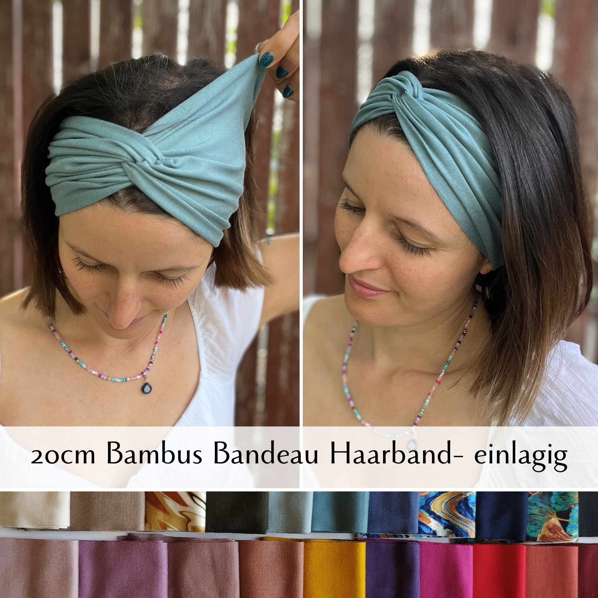 Neu-> Bambus Bandeau Haarband in 20cm