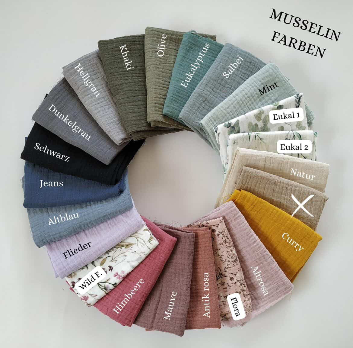 Mini Schal aus Musselin viele Farben – Haarband🌸