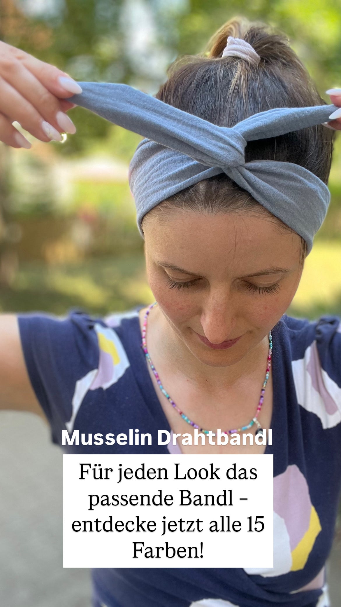 Drahthaarband aus Musselin