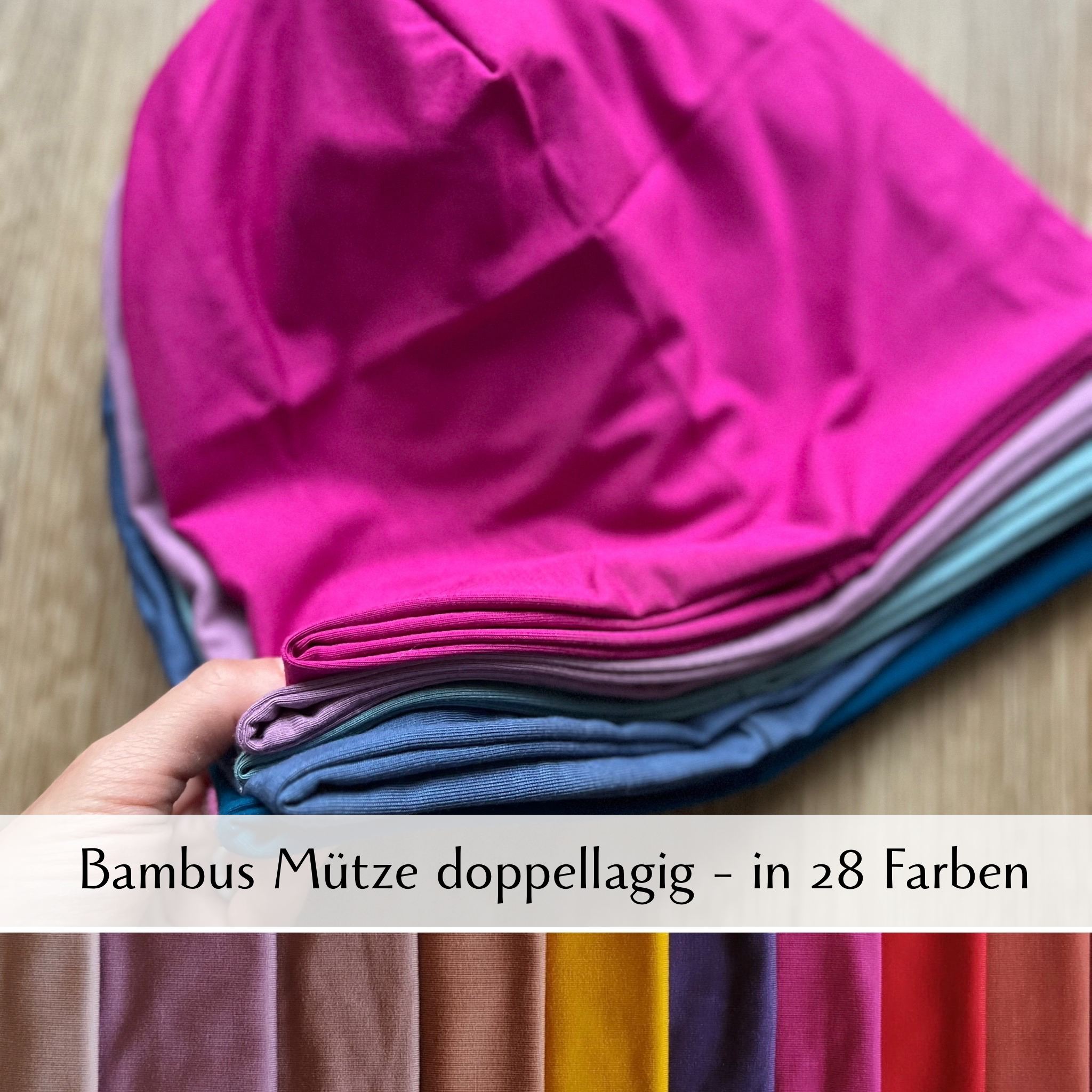 Doppellagige Bambus Mütze