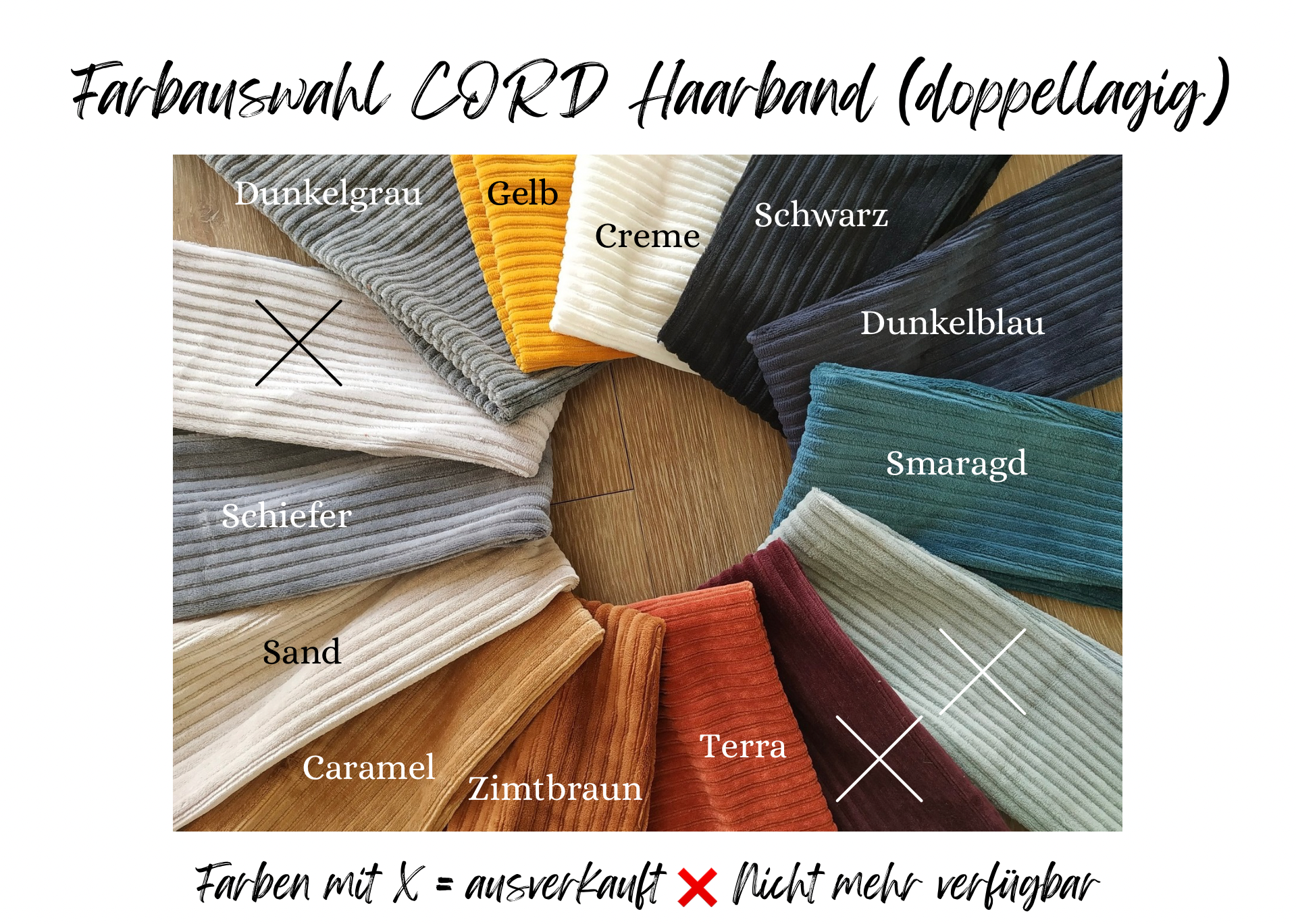 Cord Raffaela Stirnband – warm & gerafft
