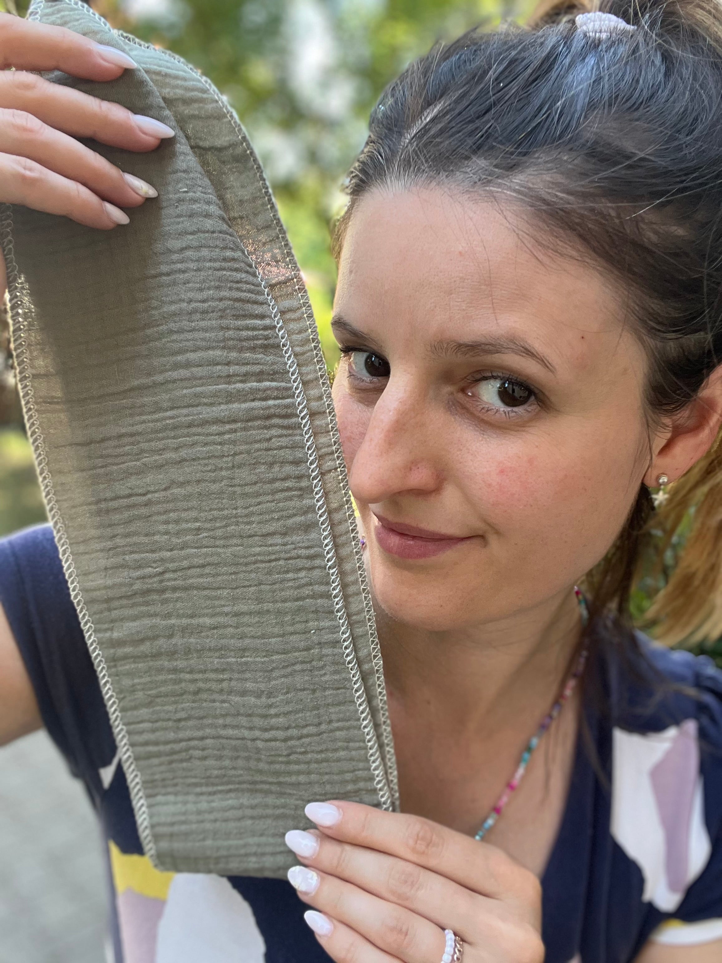 kurzes CUTY Musselin Bindehaarband zum Aktionspreis