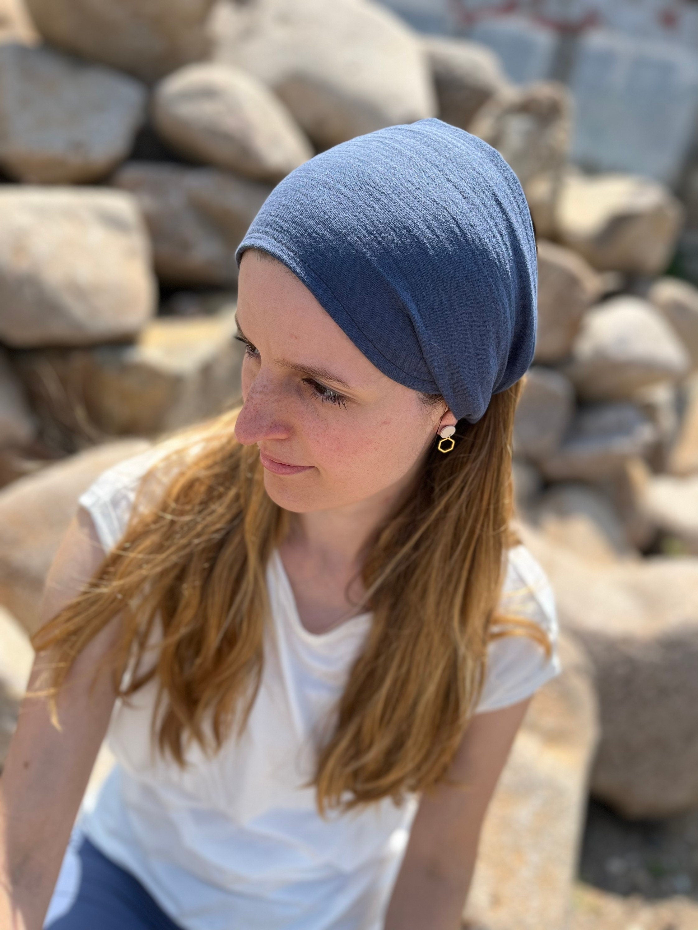 Musselin Kopftuch Bandana - gesäumt