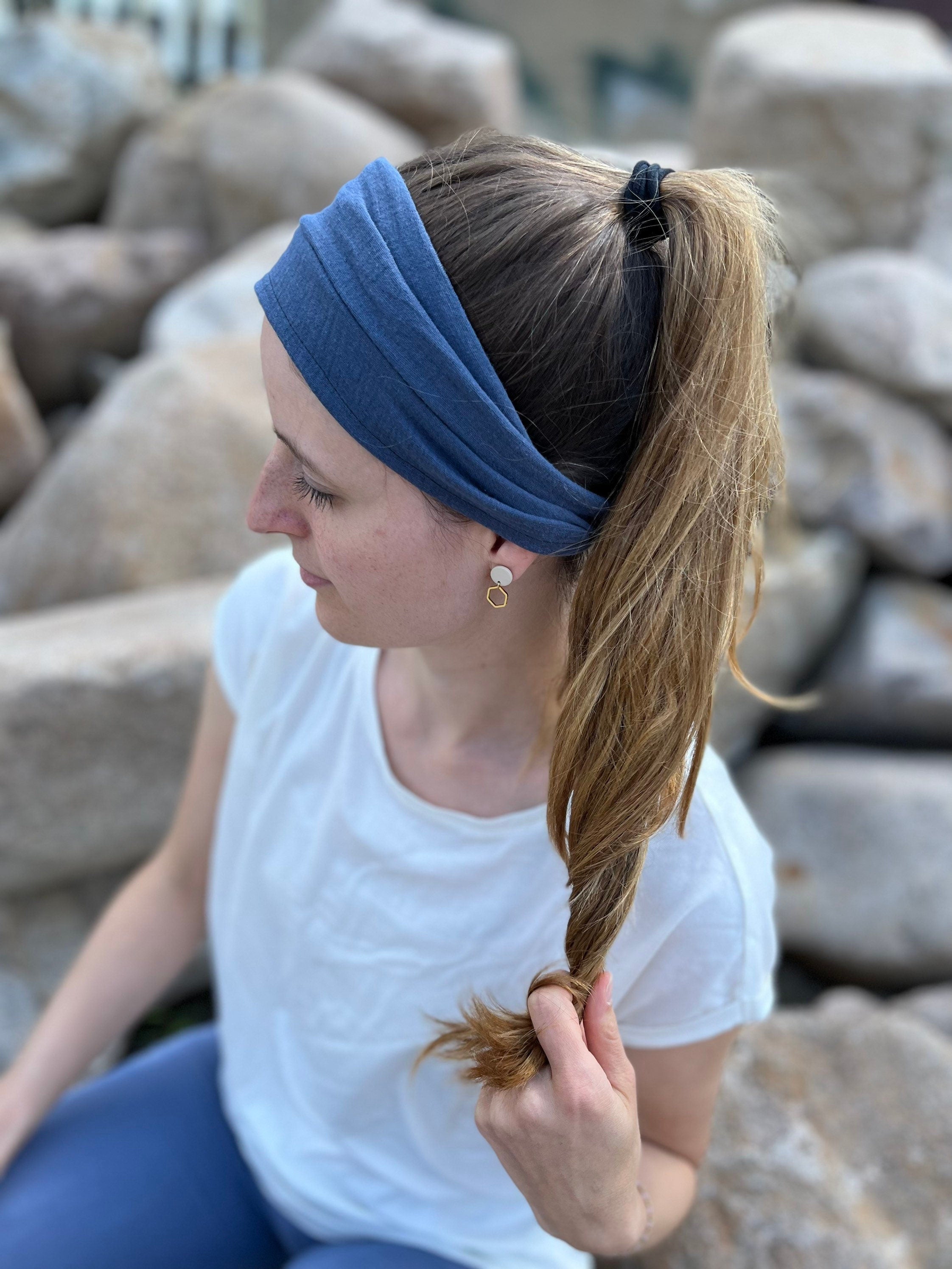 Musselin Kopftuch Bandana - gesäumt