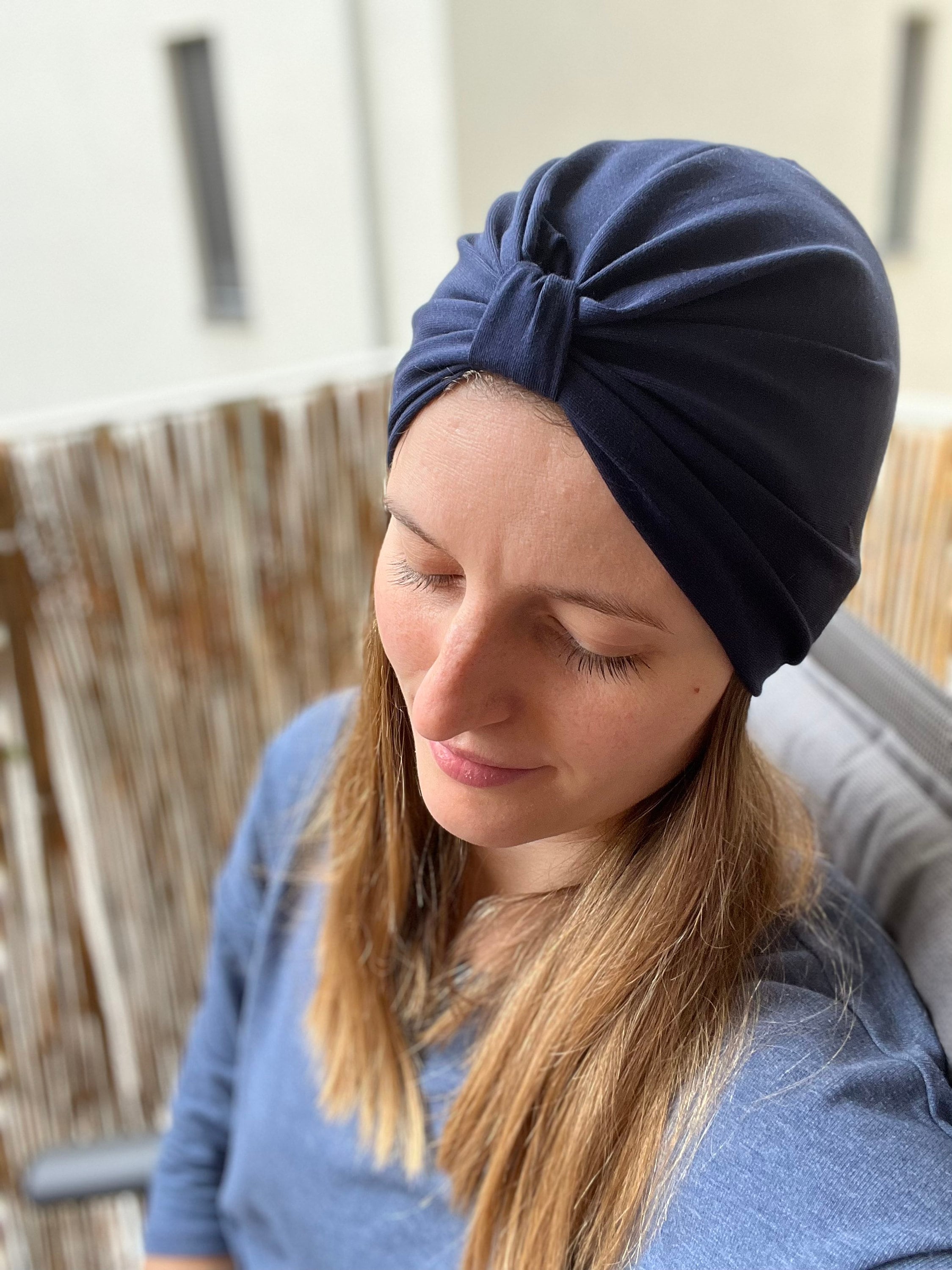 Klassische BAMBUS Turban Mütze- Chemomütze
