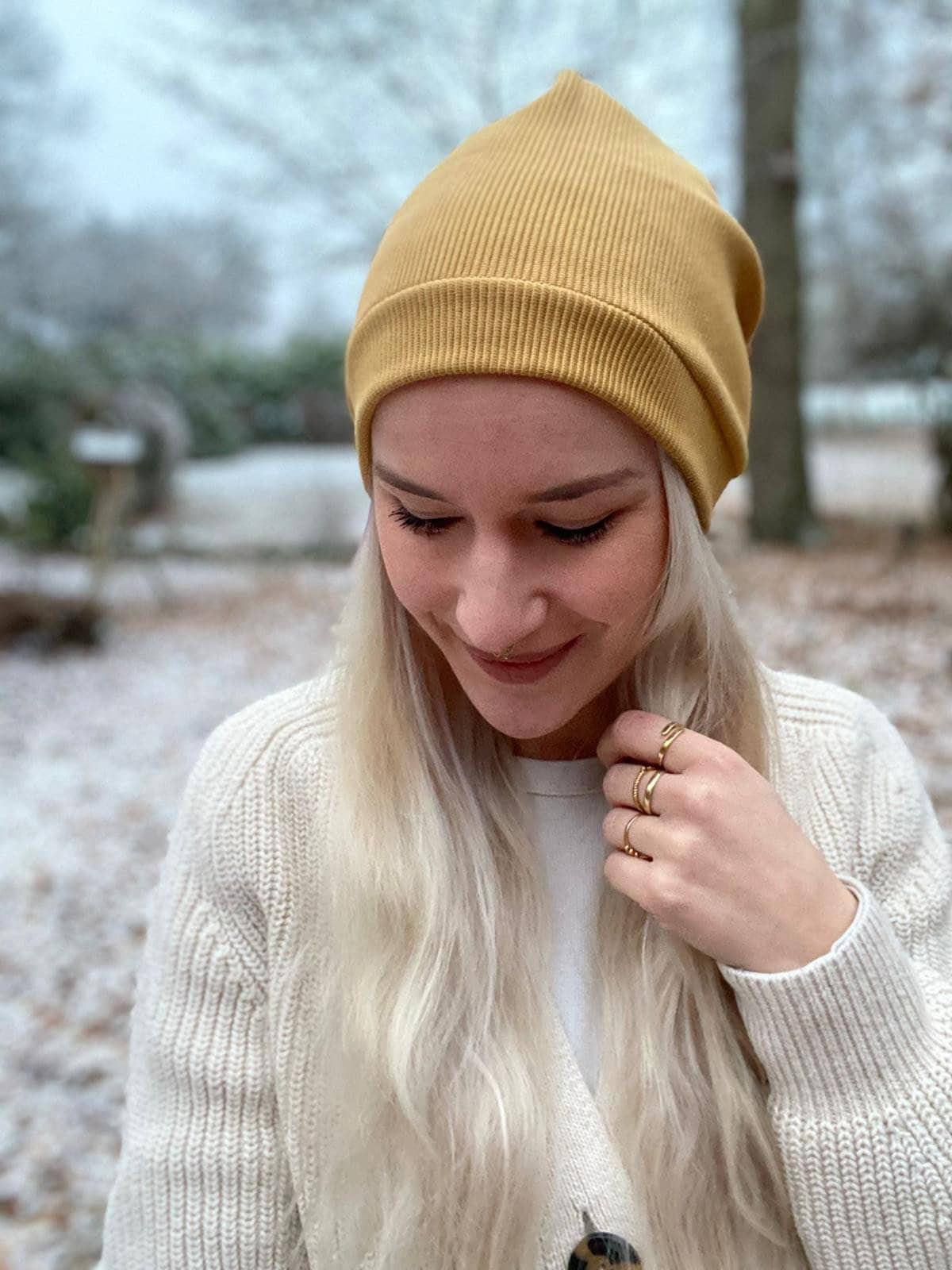 RIBB Slouchy Beanie mit Bündchen