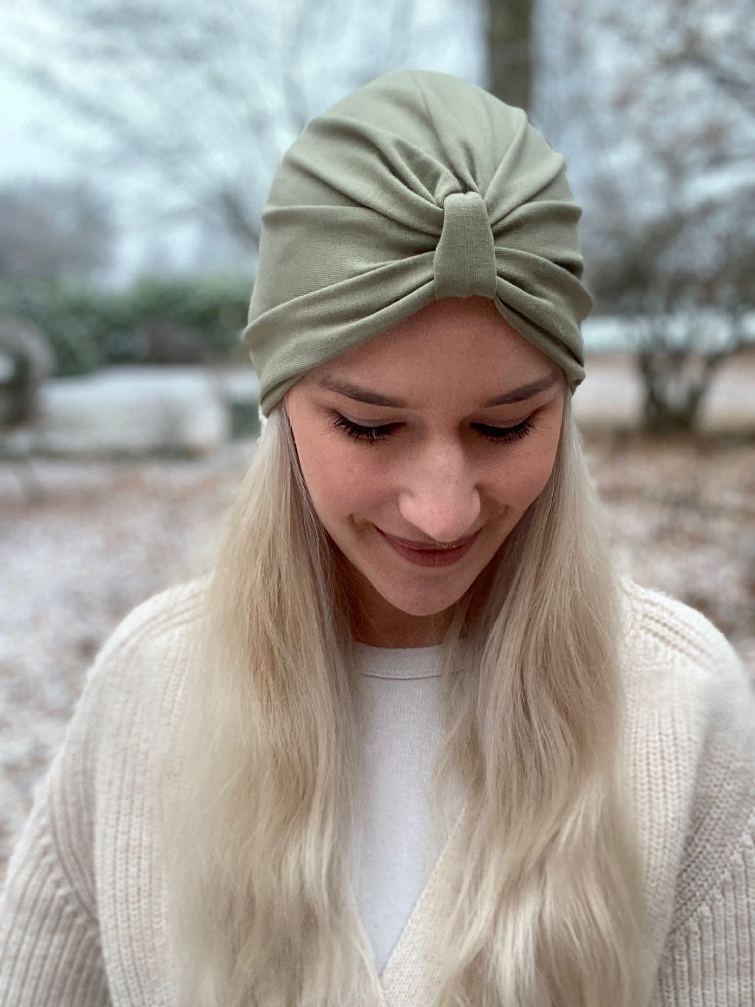 Klassische BAMBUS Turban Mütze- Chemomütze